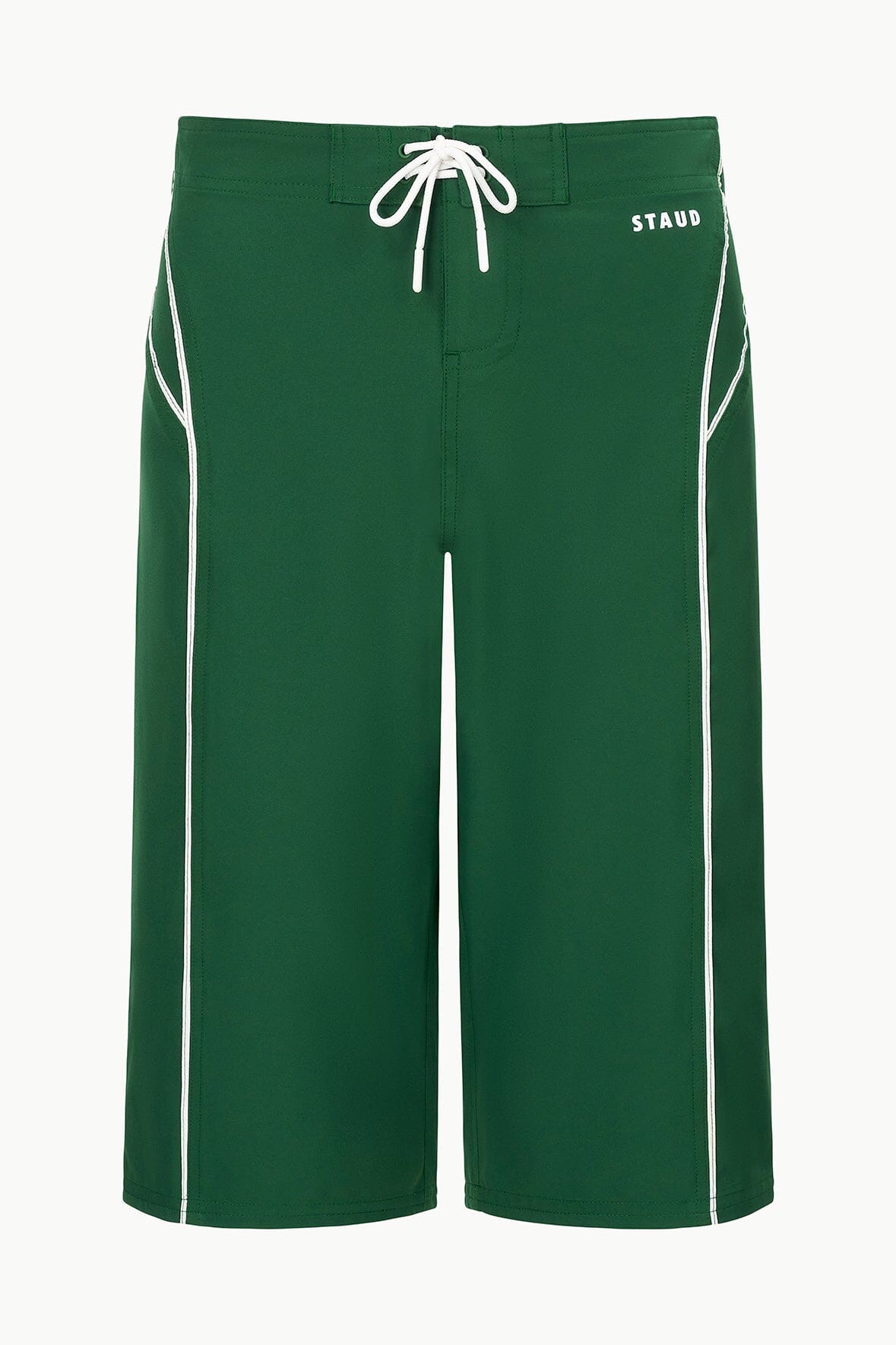 Classic Fit Knee-Length Board Shorts | Harbor Jungle White