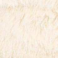 Faux Fur Shoulder Bag with Moon Buckle & Snap Closure | Harlow Cream