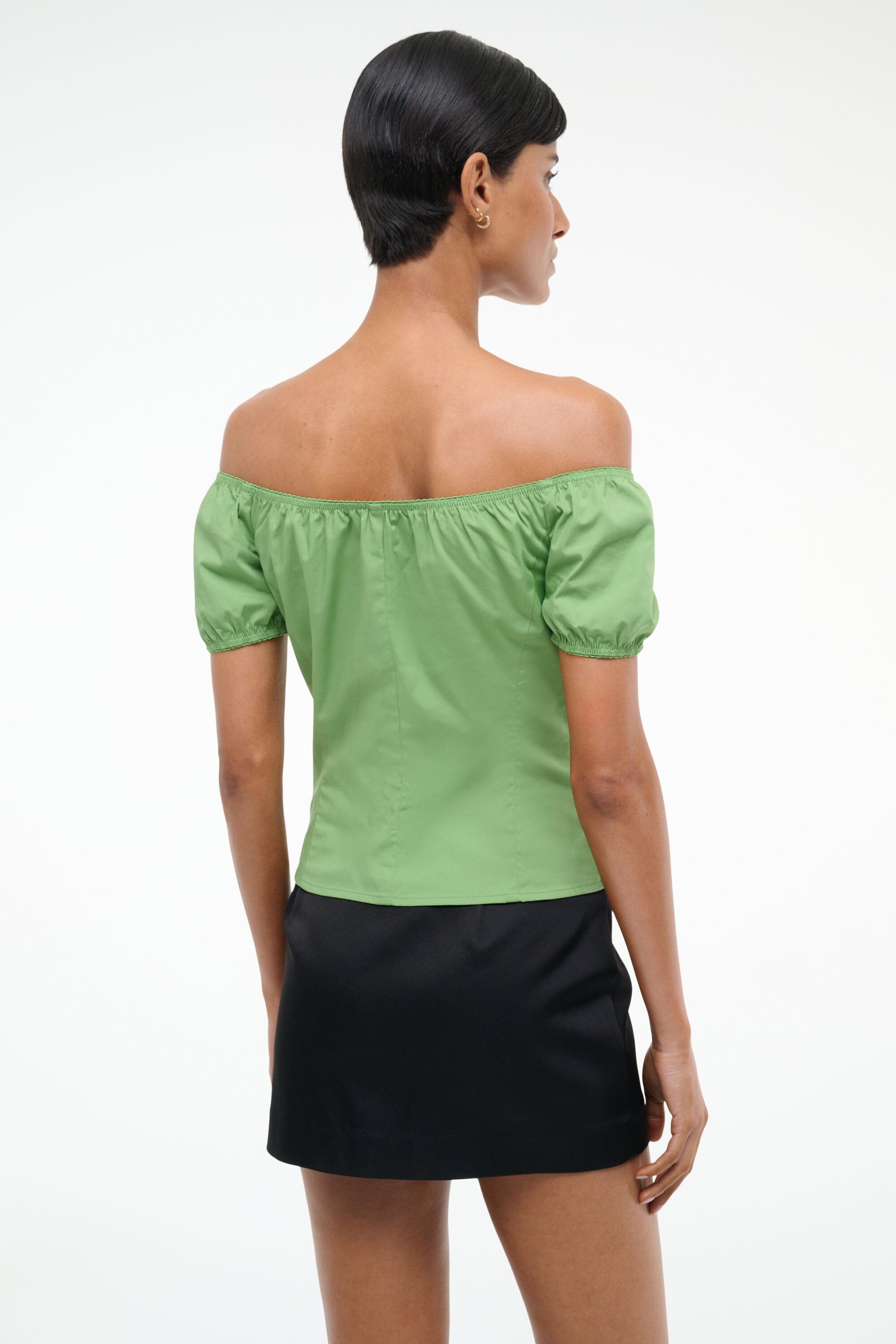 Short Sleeve Off-Shoulder Top | Helene Leaf