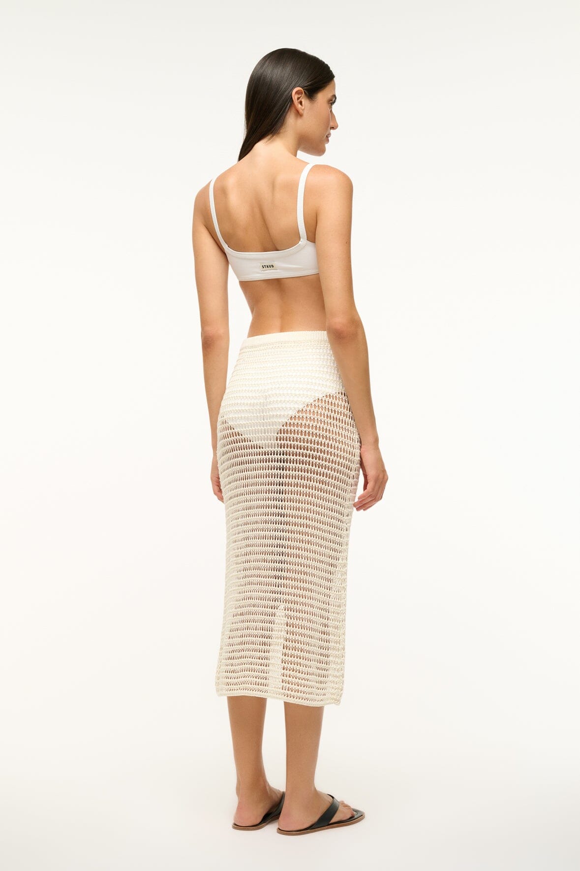 Coverup Skirt for Swimwear | Slim-Fit Cotton-Knit | Ines Ivory