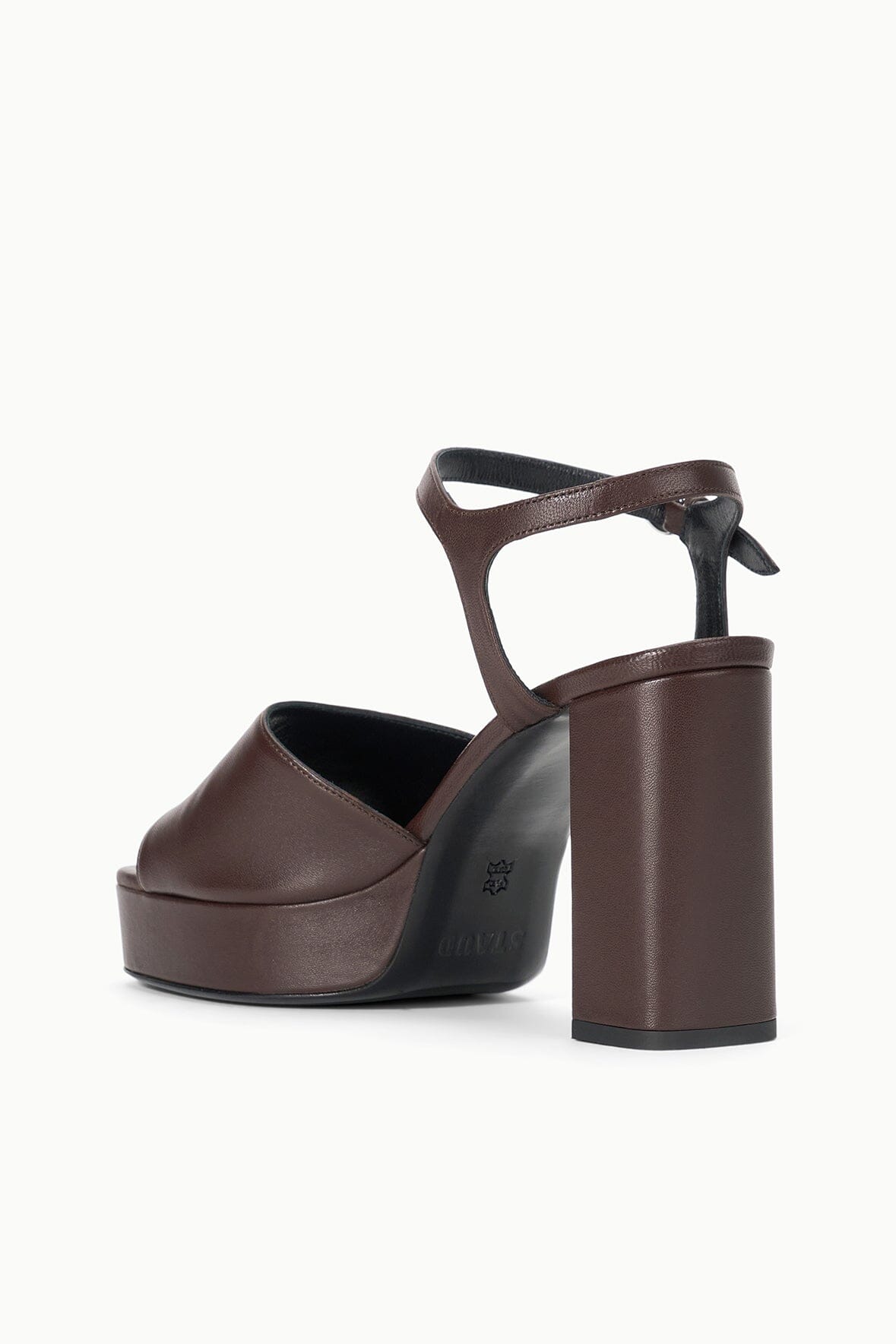 Chunky Block Heel Sandals with Ankle Strap | Jodie Platform Espresso