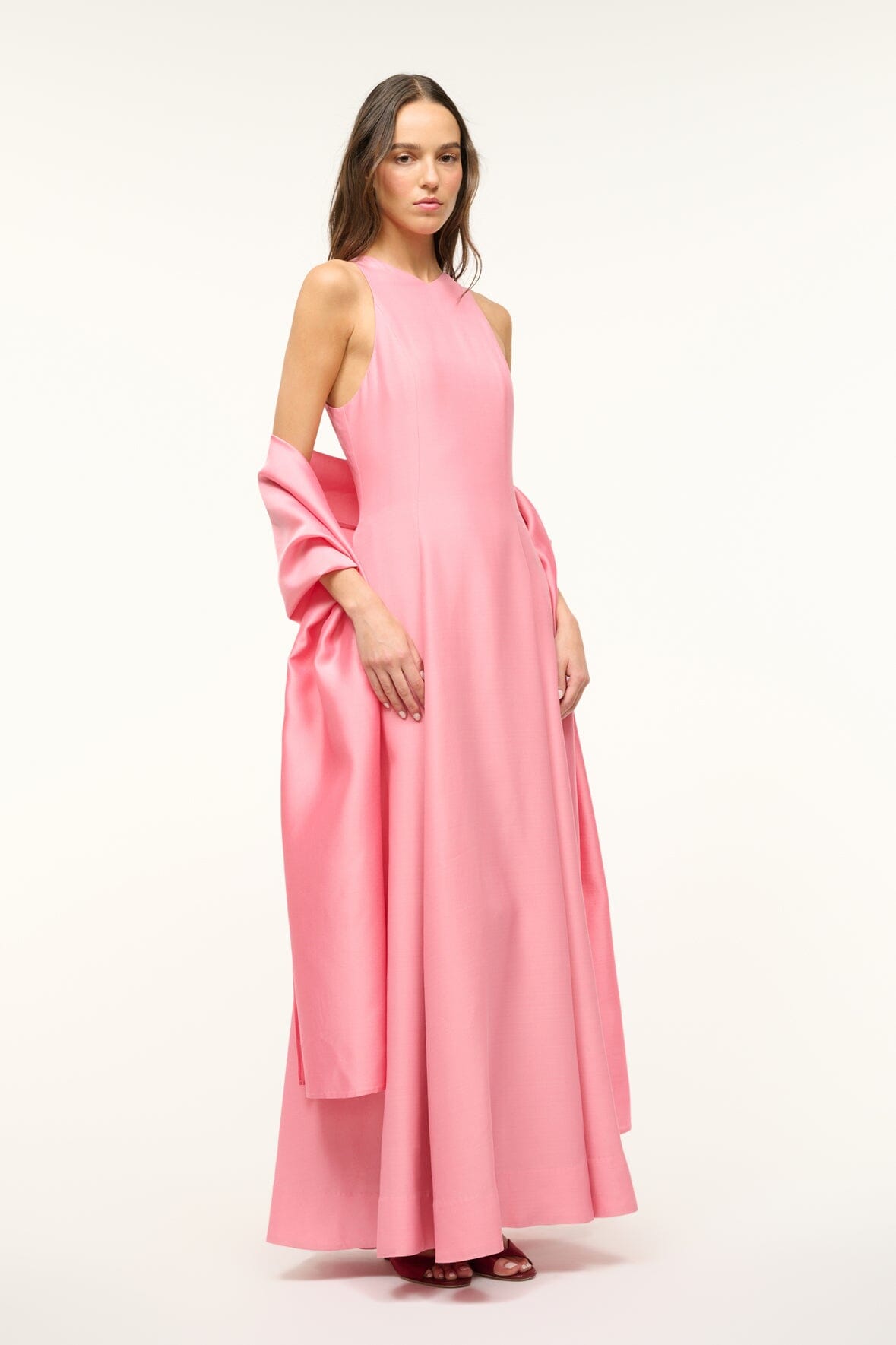 Silk Wool Blend Shawl for Special Occasions | Joni Damask Pink