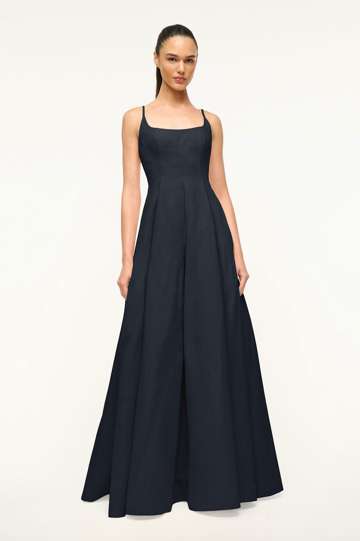 Navy Maxi Dress with Pockets & Back Zipper | Joy