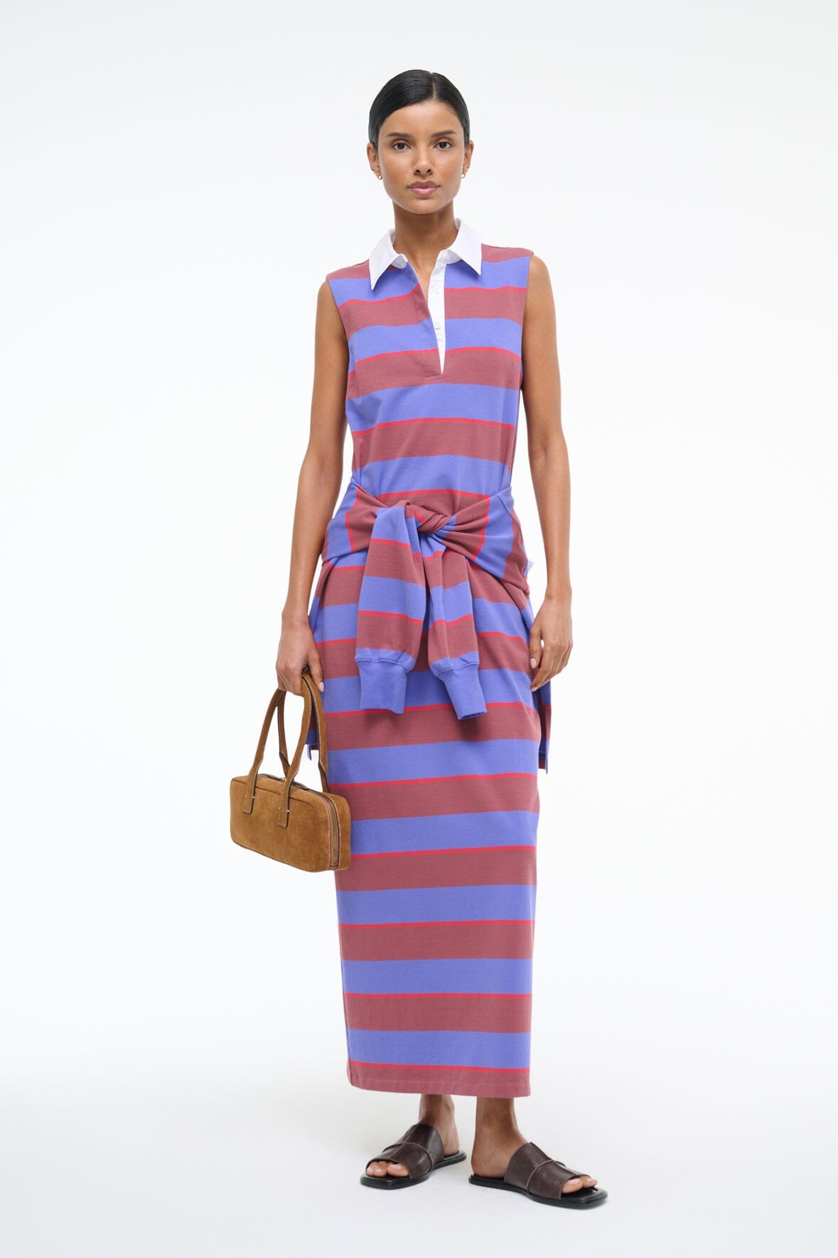 Vintage Rugby Stripe Maxi Dress with Button Front | Julius Dress