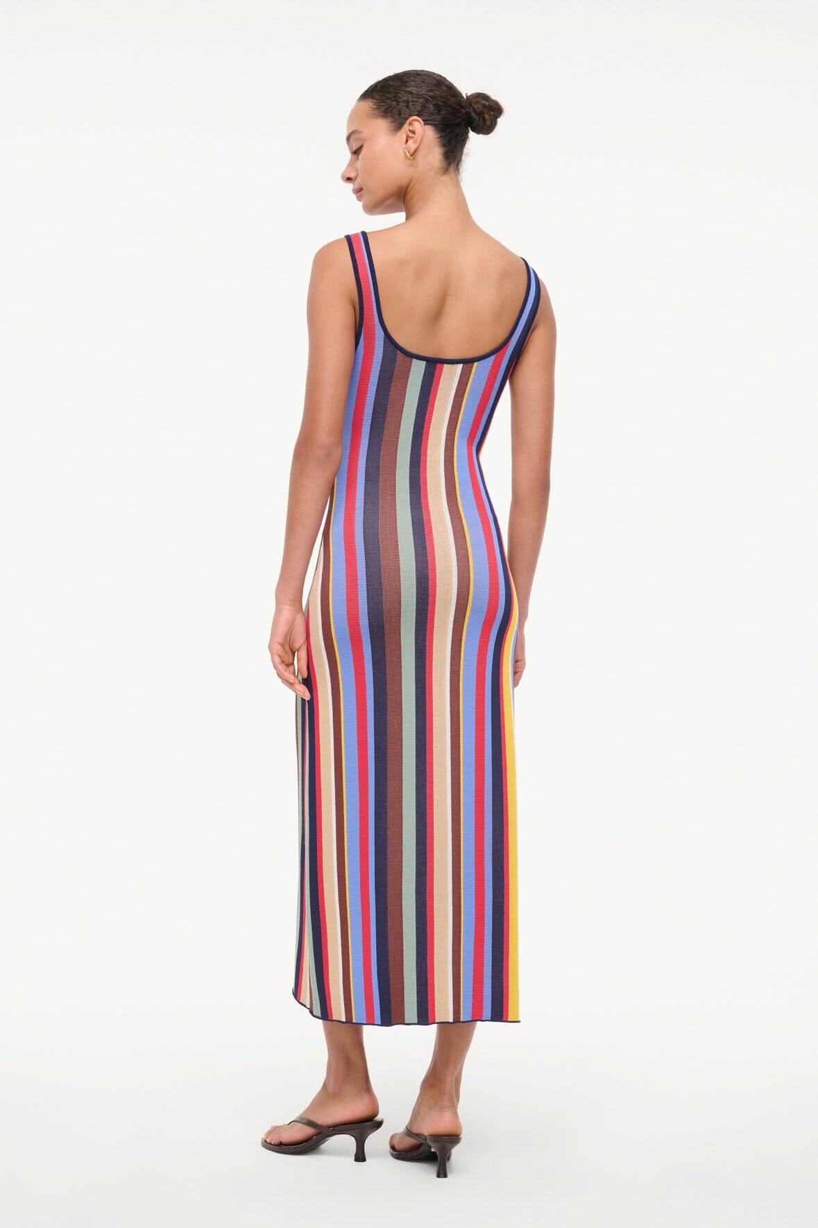 Square Neck Midi Dress with Bra-Friendly Straps | Katie Dress