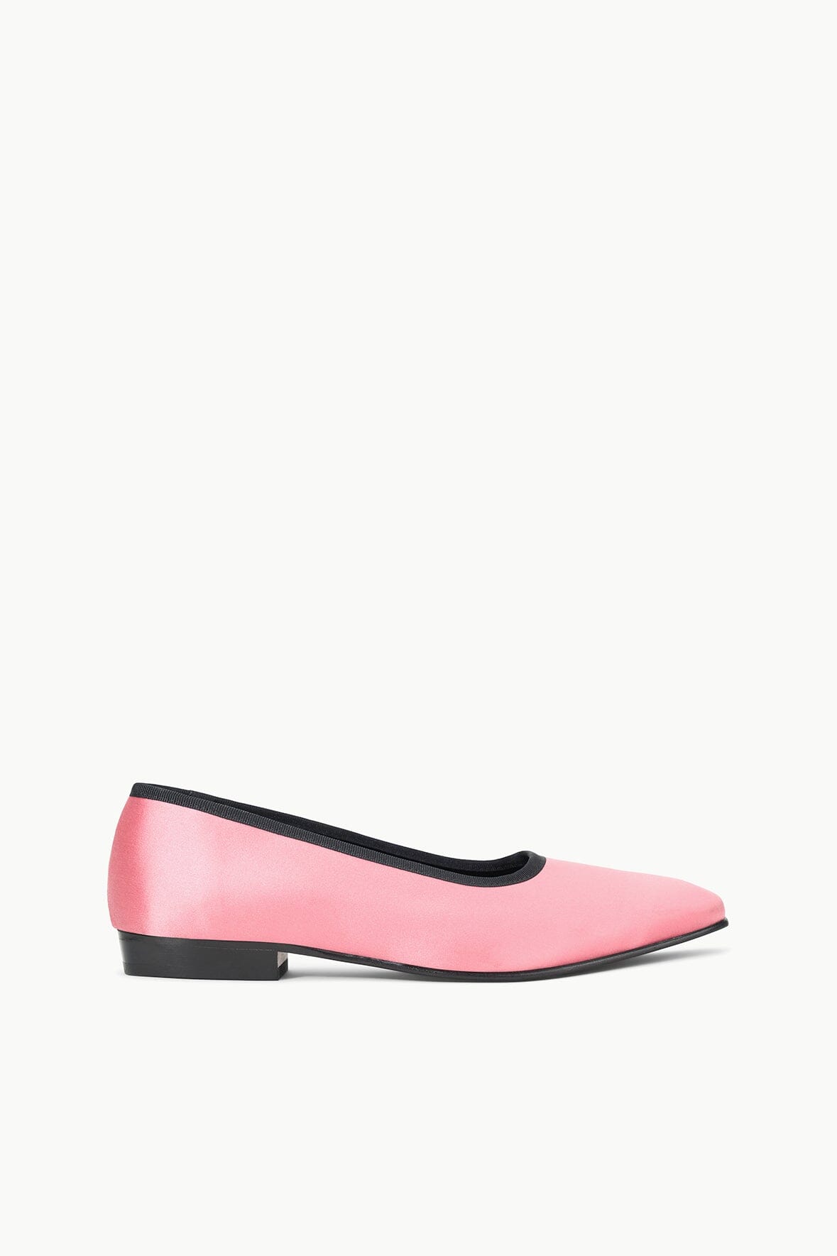 Women's Satin Ballet Flats with Grosgrain Trim | Keith Blossom