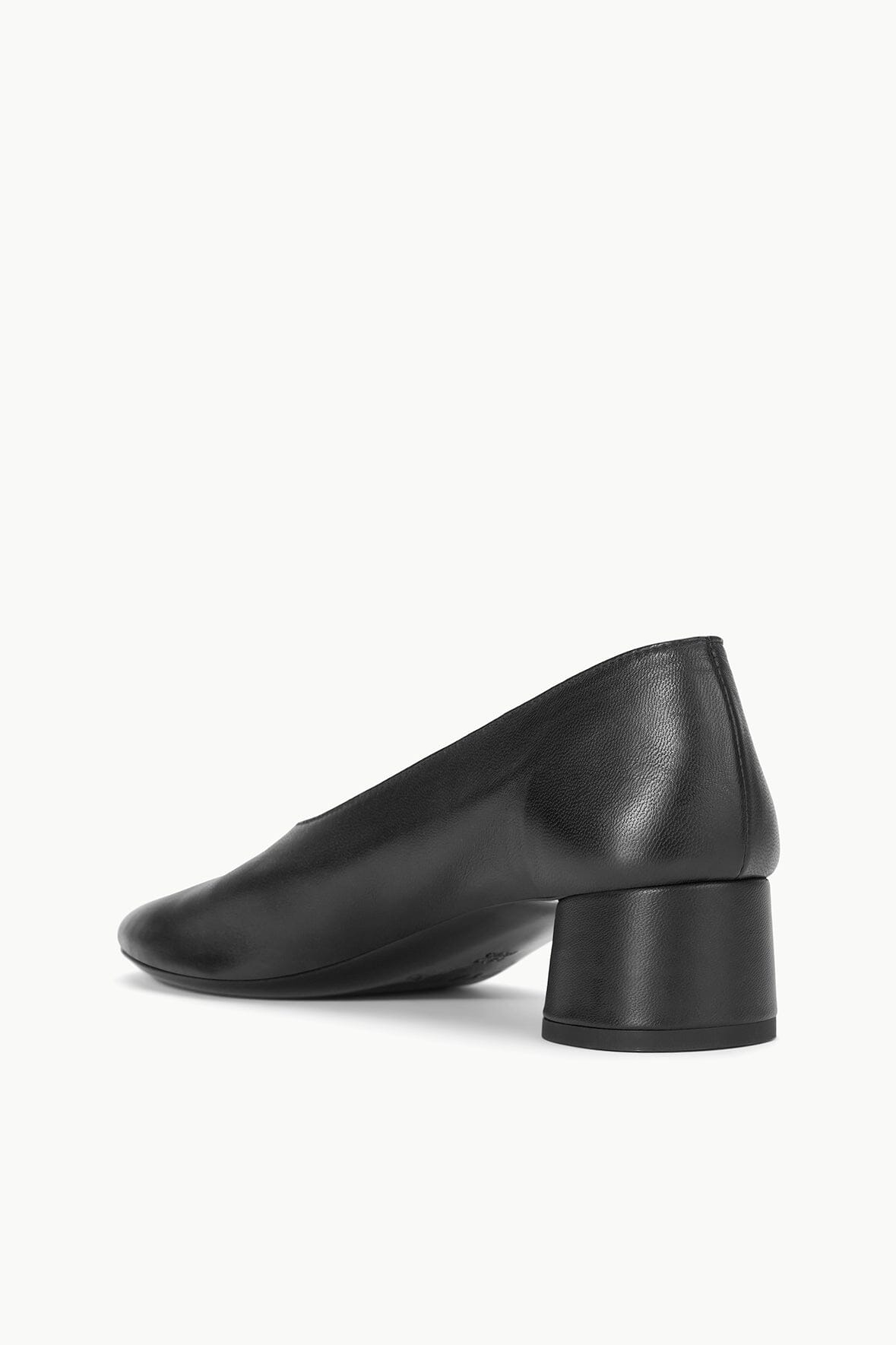 Soft Nappa Leather Alba Pump with Cylinder Heel | Black