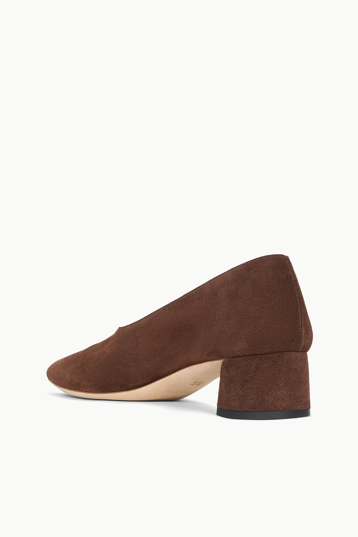 Mahogany Suede Alba Pump | Comfortable Cylinder Heel & Rounded Toe