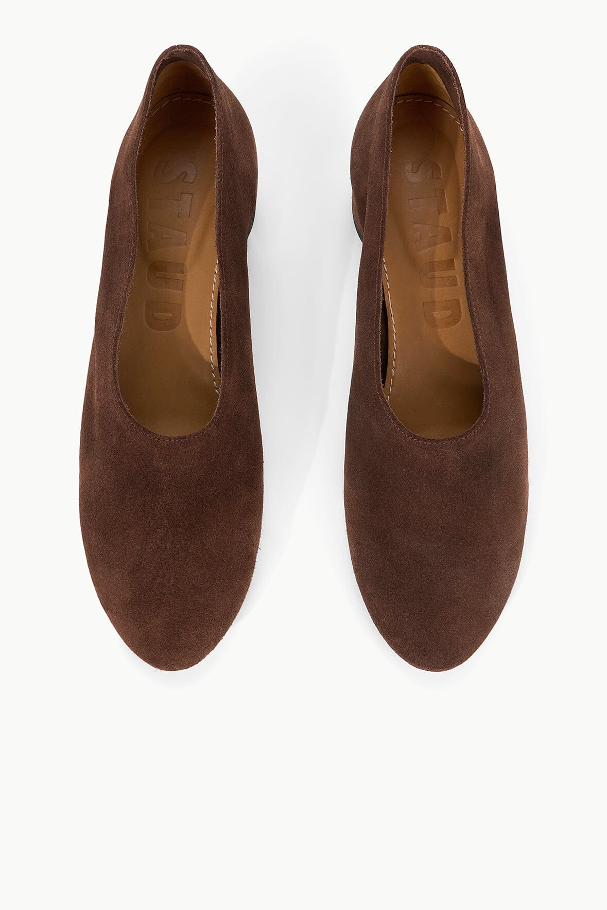 Mahogany Suede Alba Pump | Comfortable Cylinder Heel & Rounded Toe
