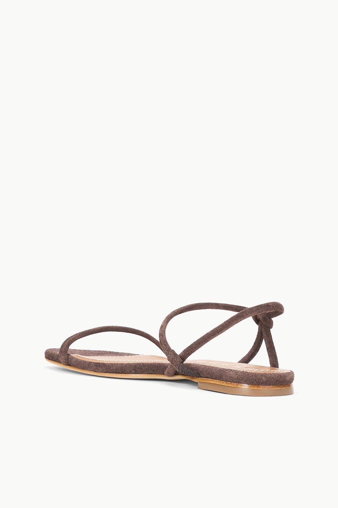 Laurel Suede Flat Sandal with Rounded Straps | Mahogany