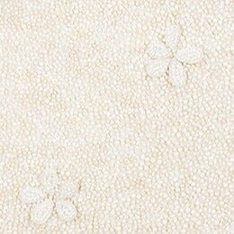 Hand-Beaded Mini Dress with Square Neckline | Le Sable Ivory