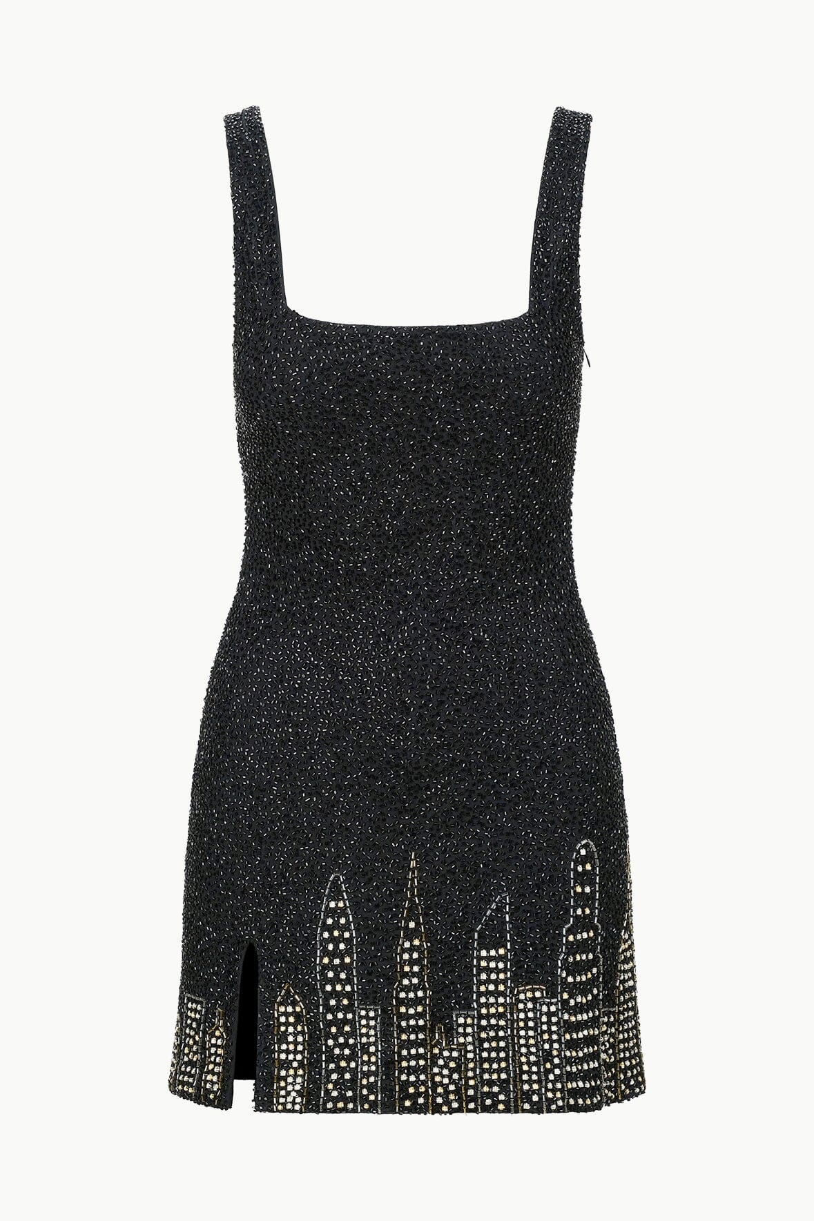 Hand-Beaded Mini Dress with Side Slit | Le Sable NYC Skyline