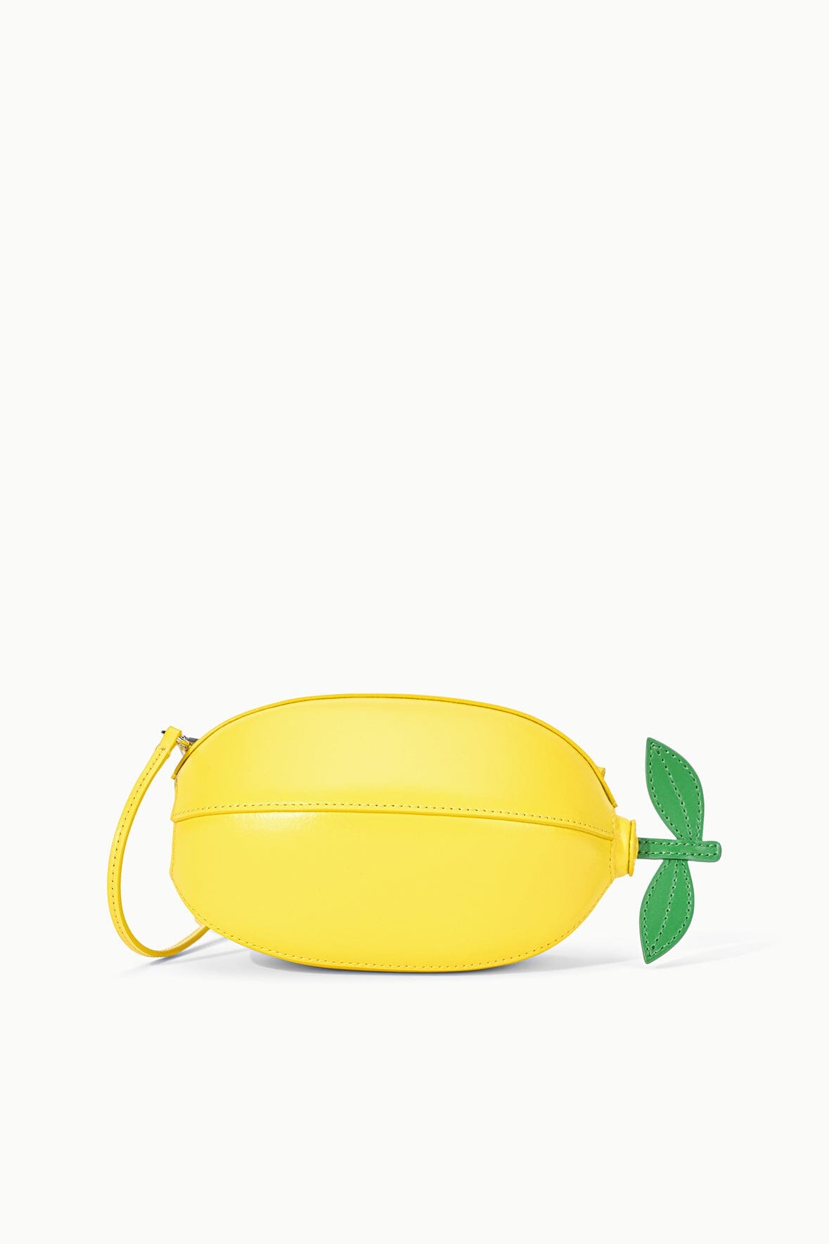 Lemon-Shaped Leather Clutch Bag with Removable Strap | Limona