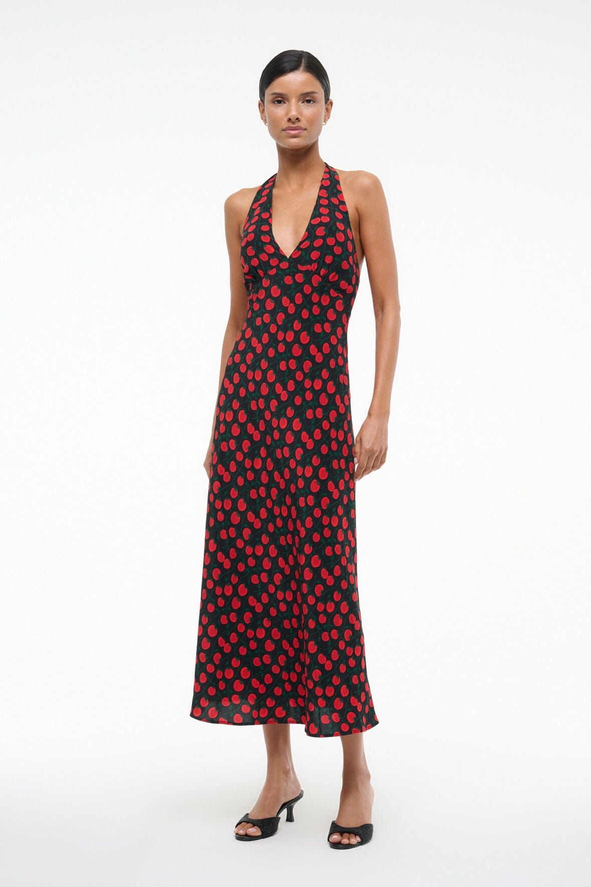 Classic Halter V-Neck Dress with Back Tie | Lucca Summer Dress