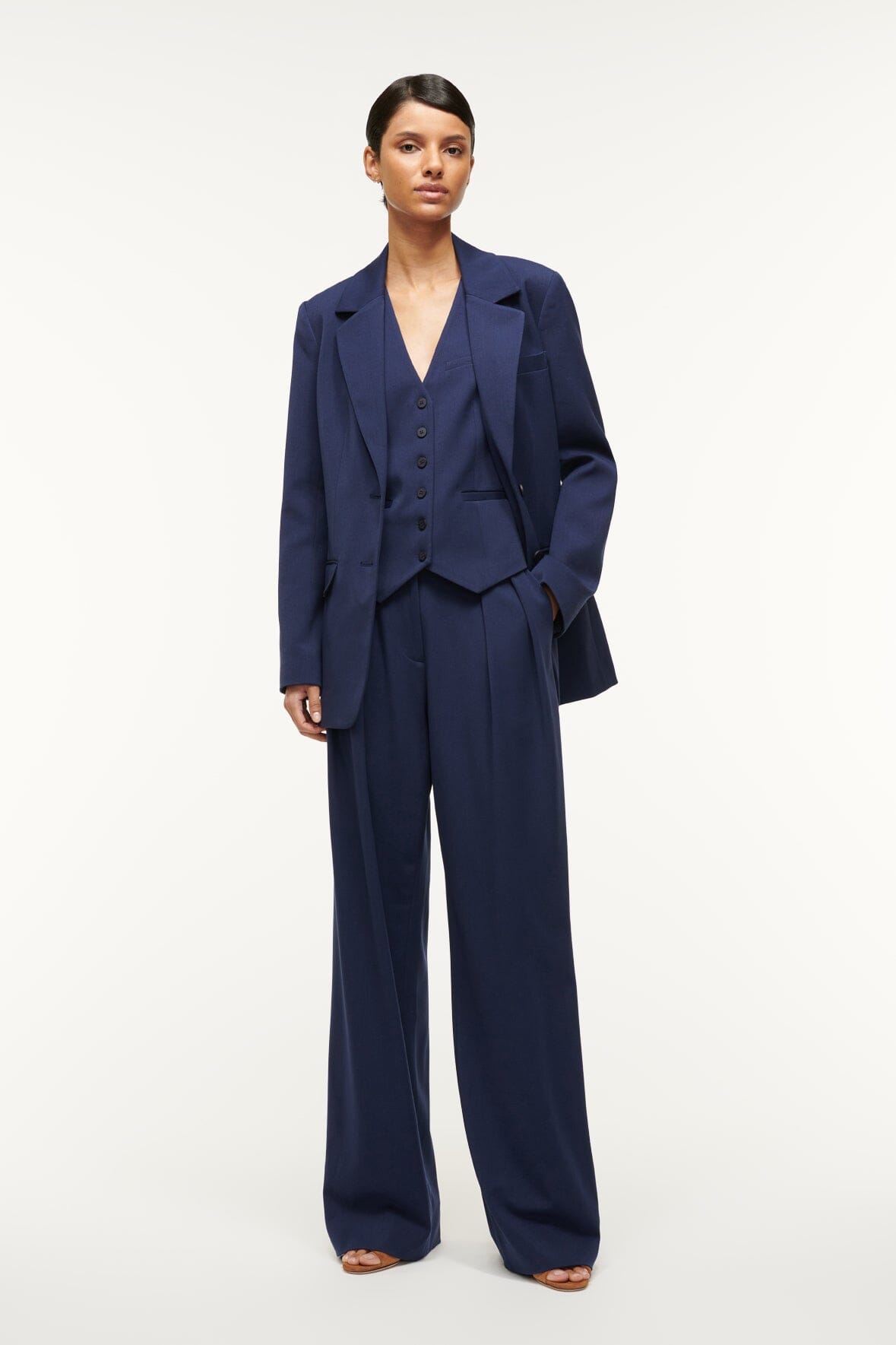 Wide Leg Pleated Trousers with Pockets | Luisa Pant