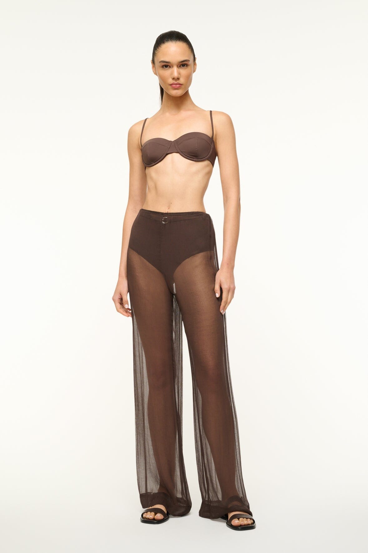 Crinkle Chiffon Pull-On Pants for Women | LUKE PANT