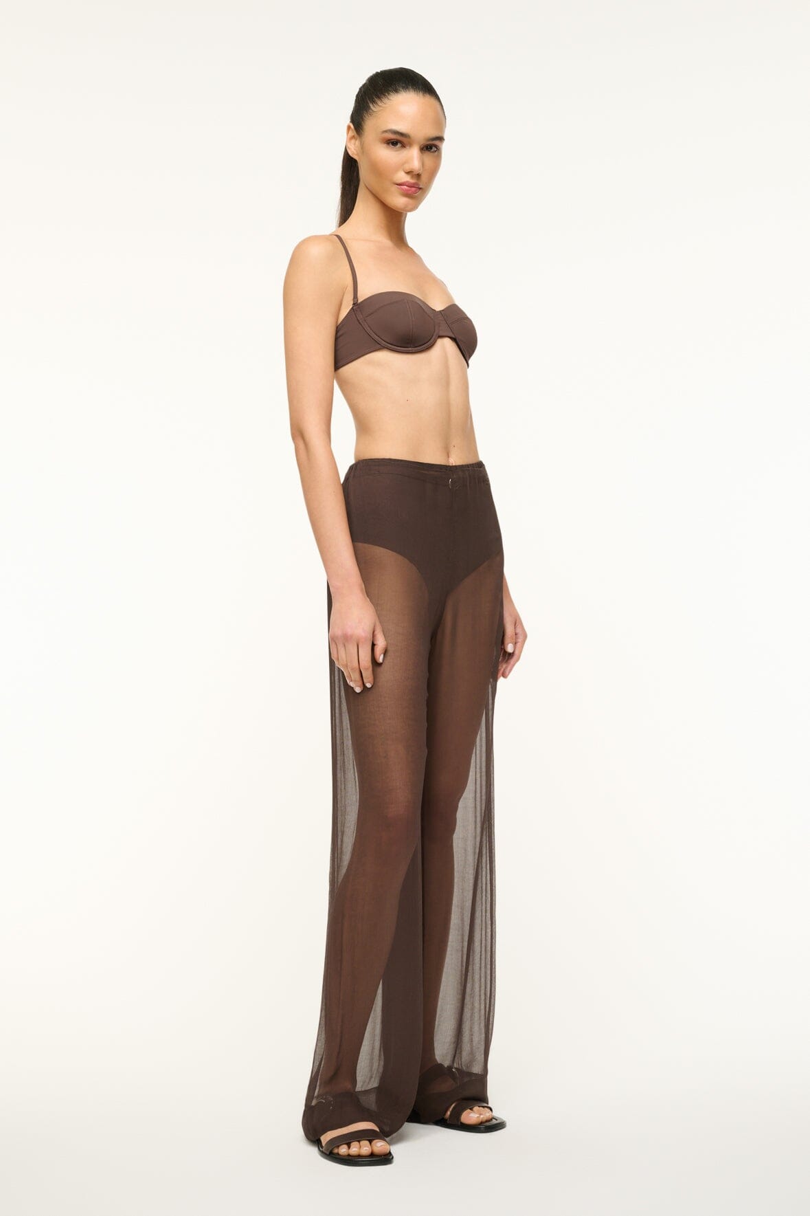 Crinkle Chiffon Pull-On Pants for Women | LUKE PANT