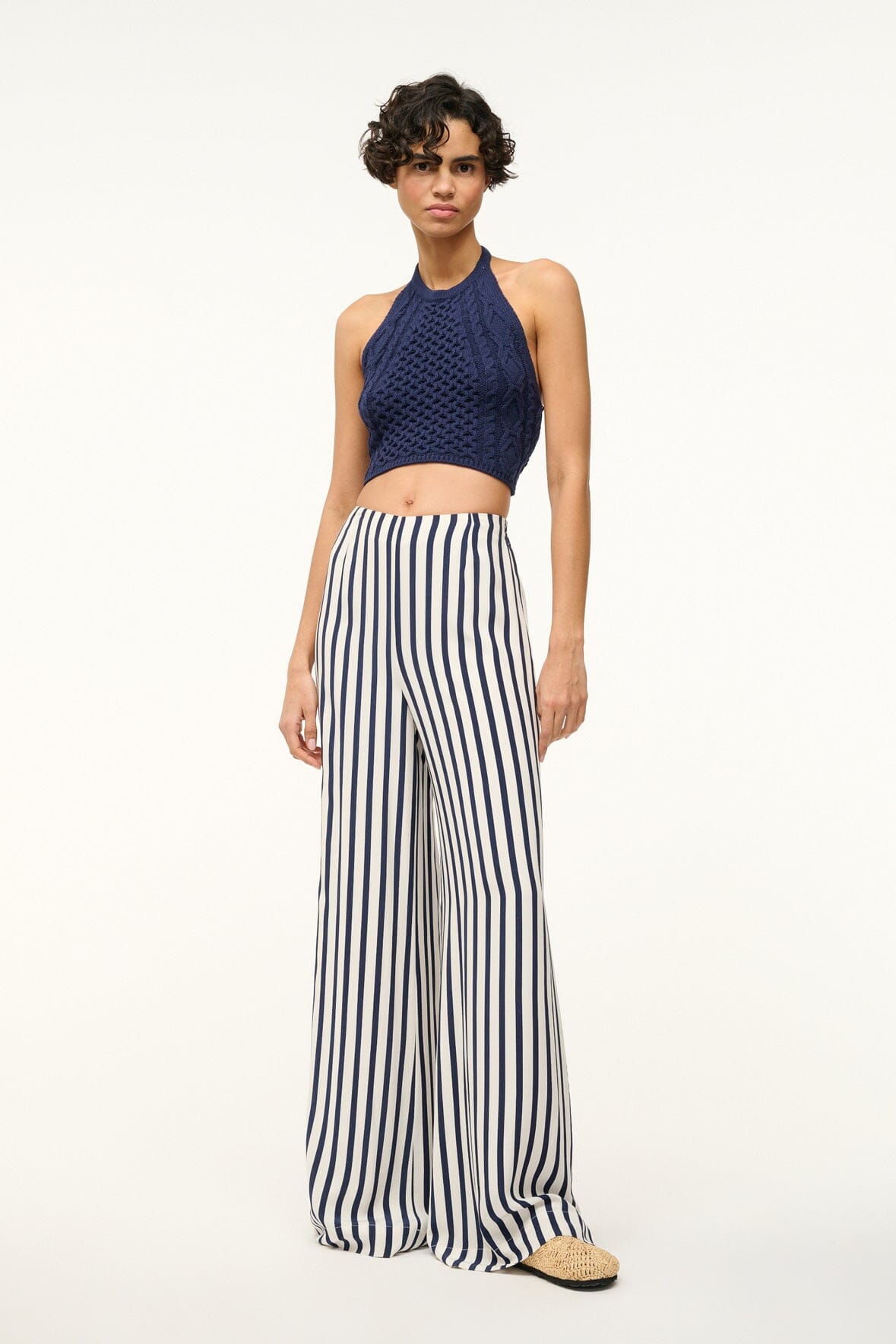 Relaxed Wide Leg Pants with Elastic Waist | Luke Pant