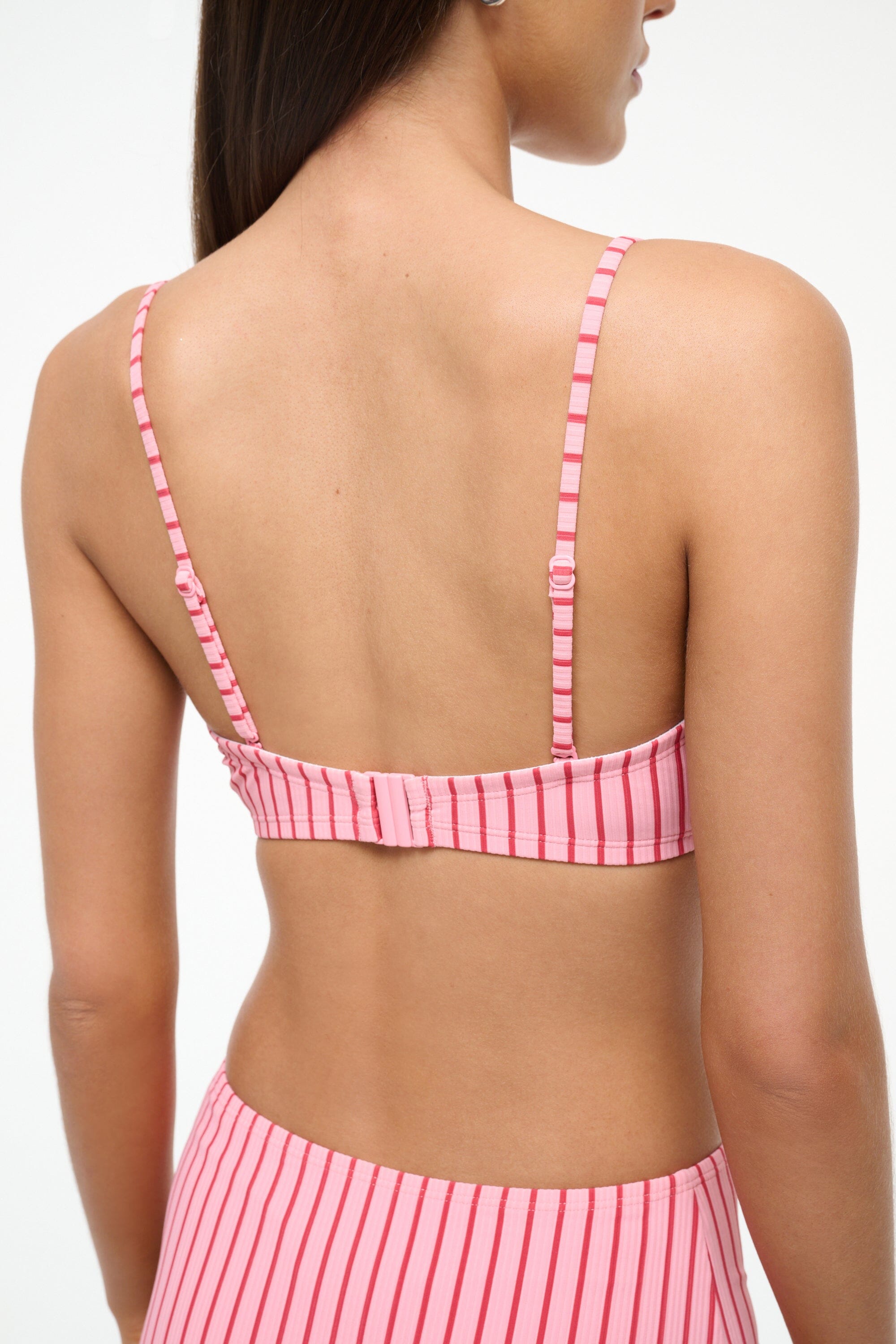 Bandeau Bikini Top with Removable Straps | Lulu Montauk Stripe