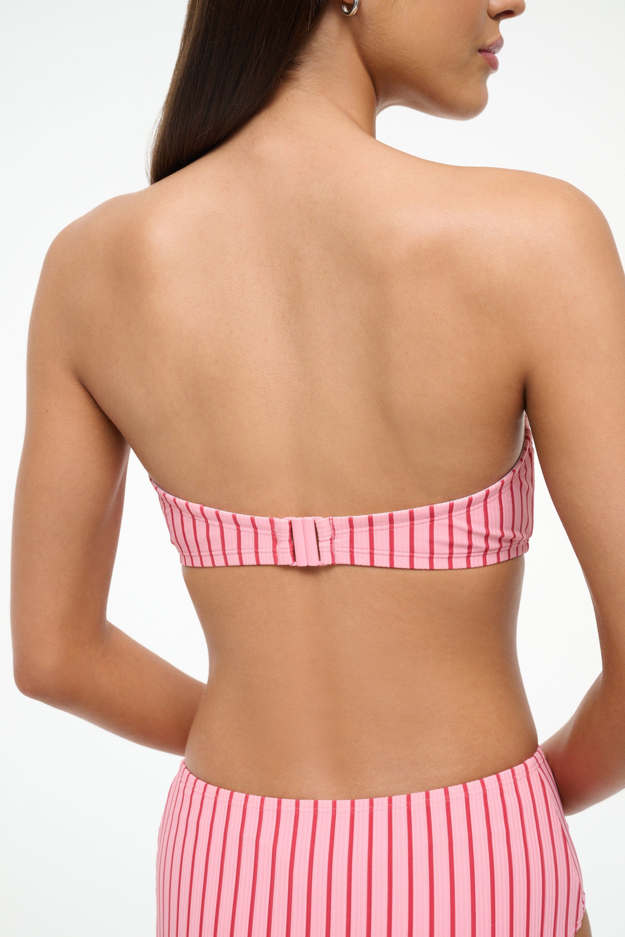 Bandeau Bikini Top with Removable Straps | Lulu Montauk Stripe