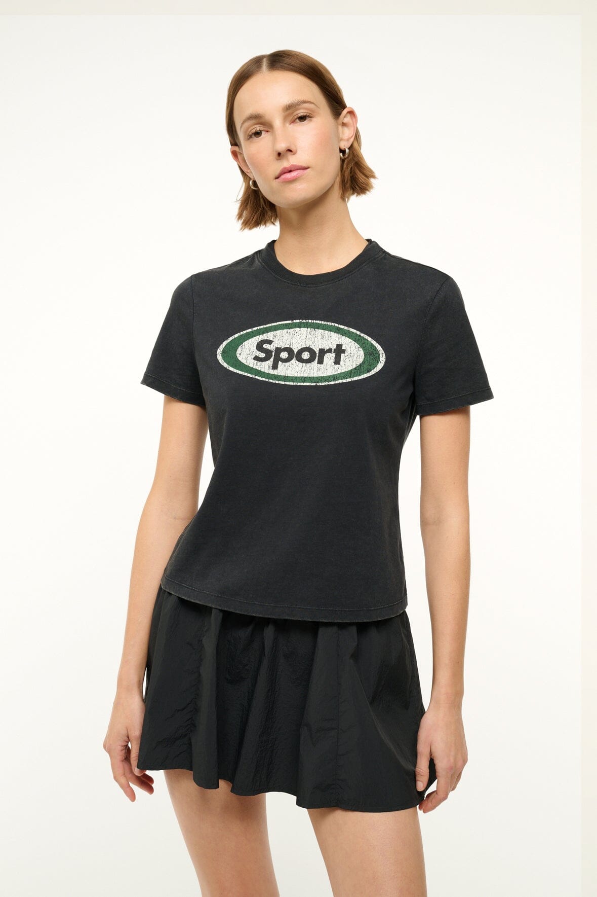 Vintage Wash Graphic Logo T-Shirt for Sports | Lulu Sport Tee