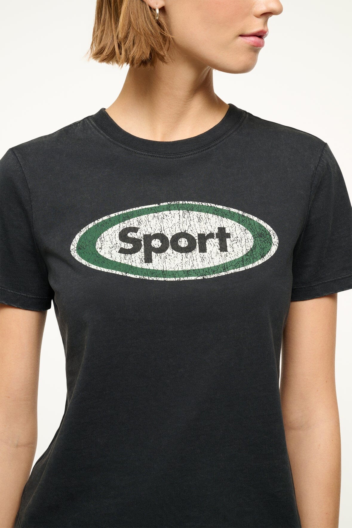 Vintage Wash Graphic Logo T-Shirt for Sports | Lulu Sport Tee