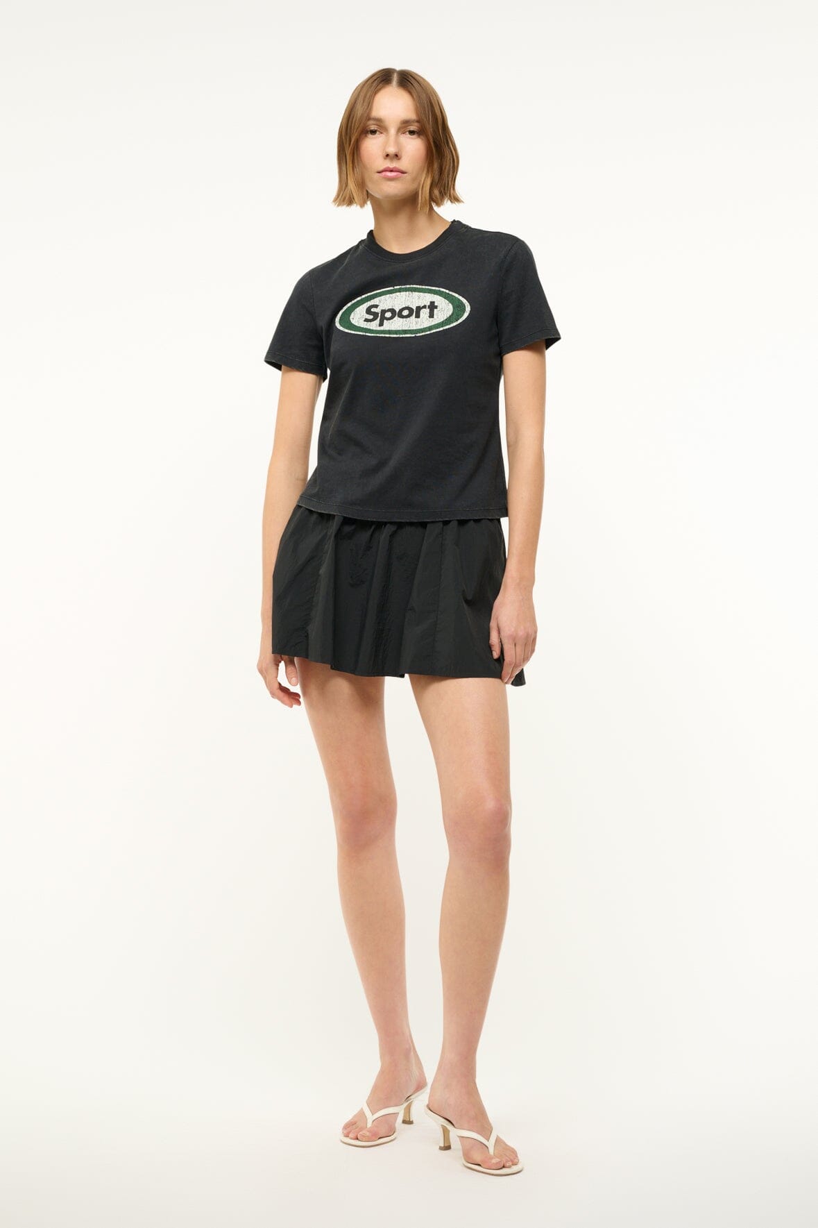 Vintage Wash Graphic Logo T-Shirt for Sports | Lulu Sport Tee