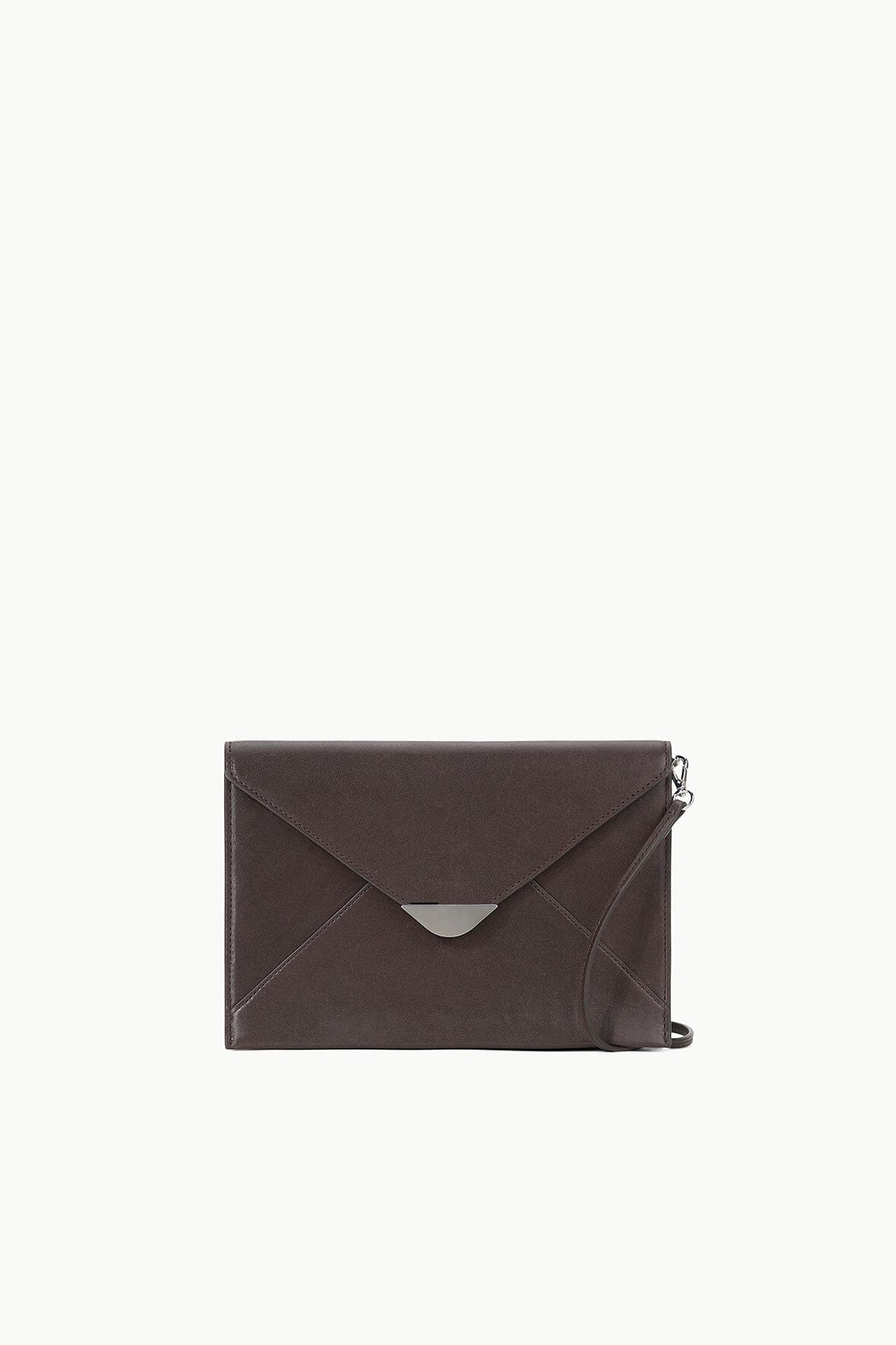 Leather Evening Clutch with Removable Strap & Metal Closure | Marcella
