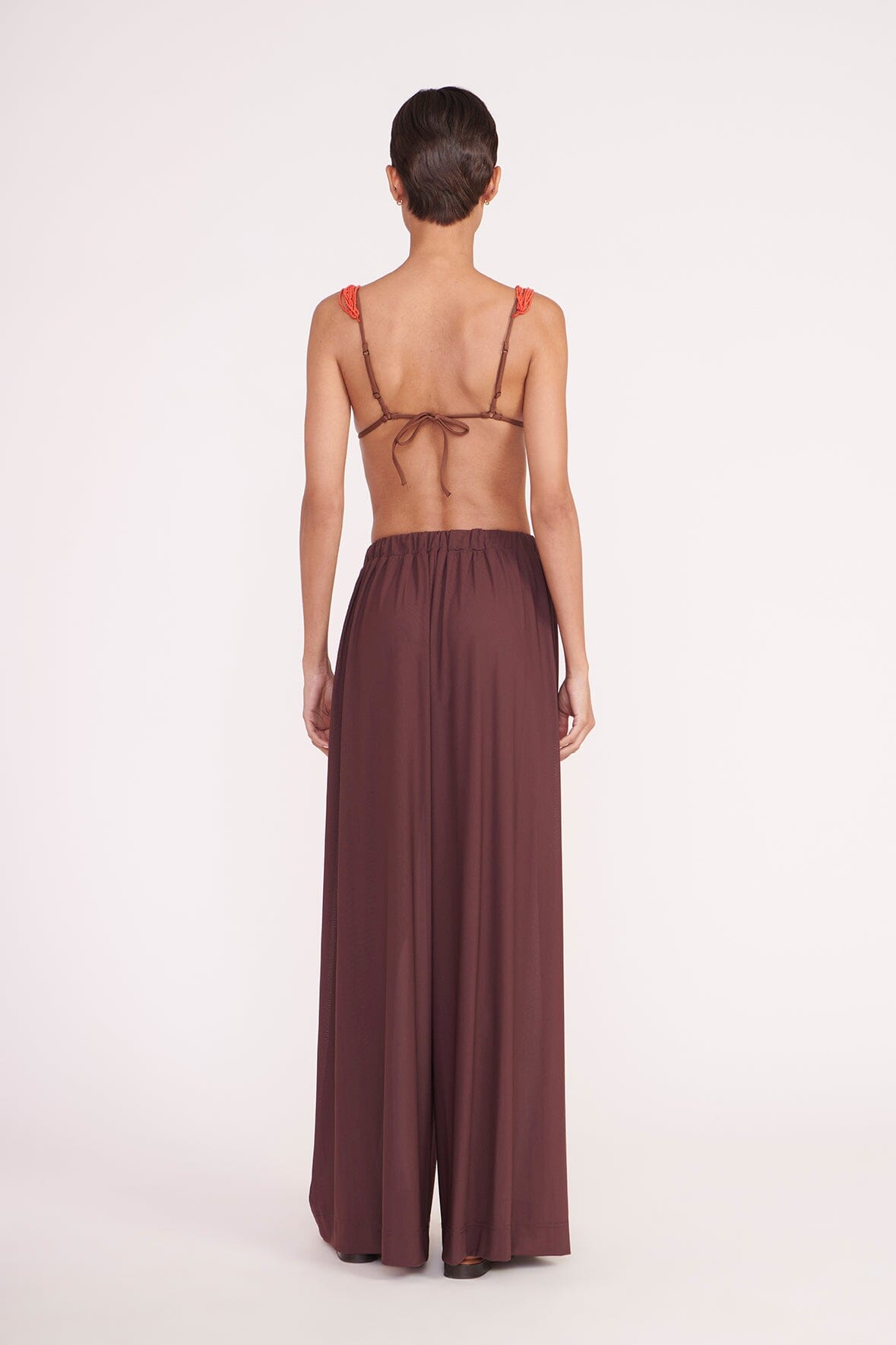 Flowy Swim Coverup Pants with Elastic Waist | Marza