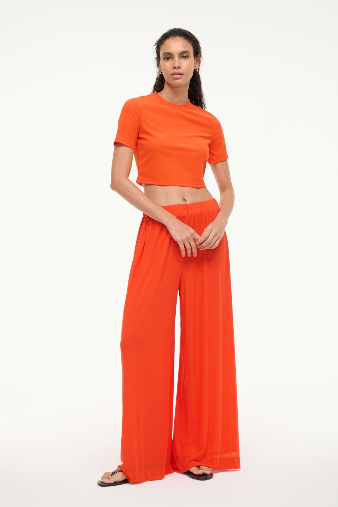 Flowy Swim Coverup Pants with Elastic Waist | Marza