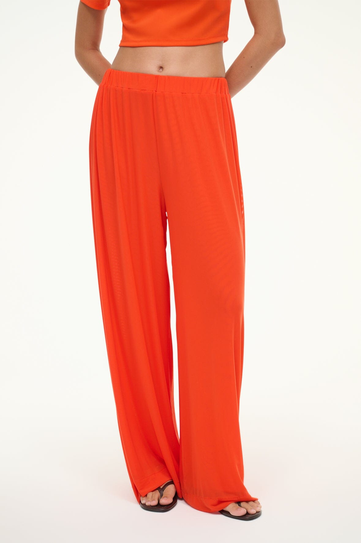 Flowy Swim Coverup Pants with Elastic Waist | Marza