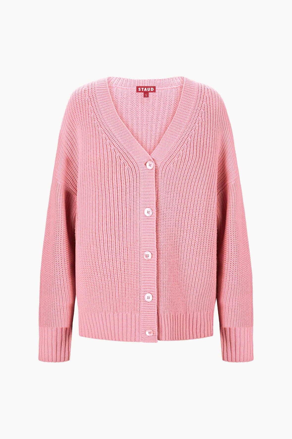 Oversized Merino Cardigan for Fall | Matilda Damask Pink