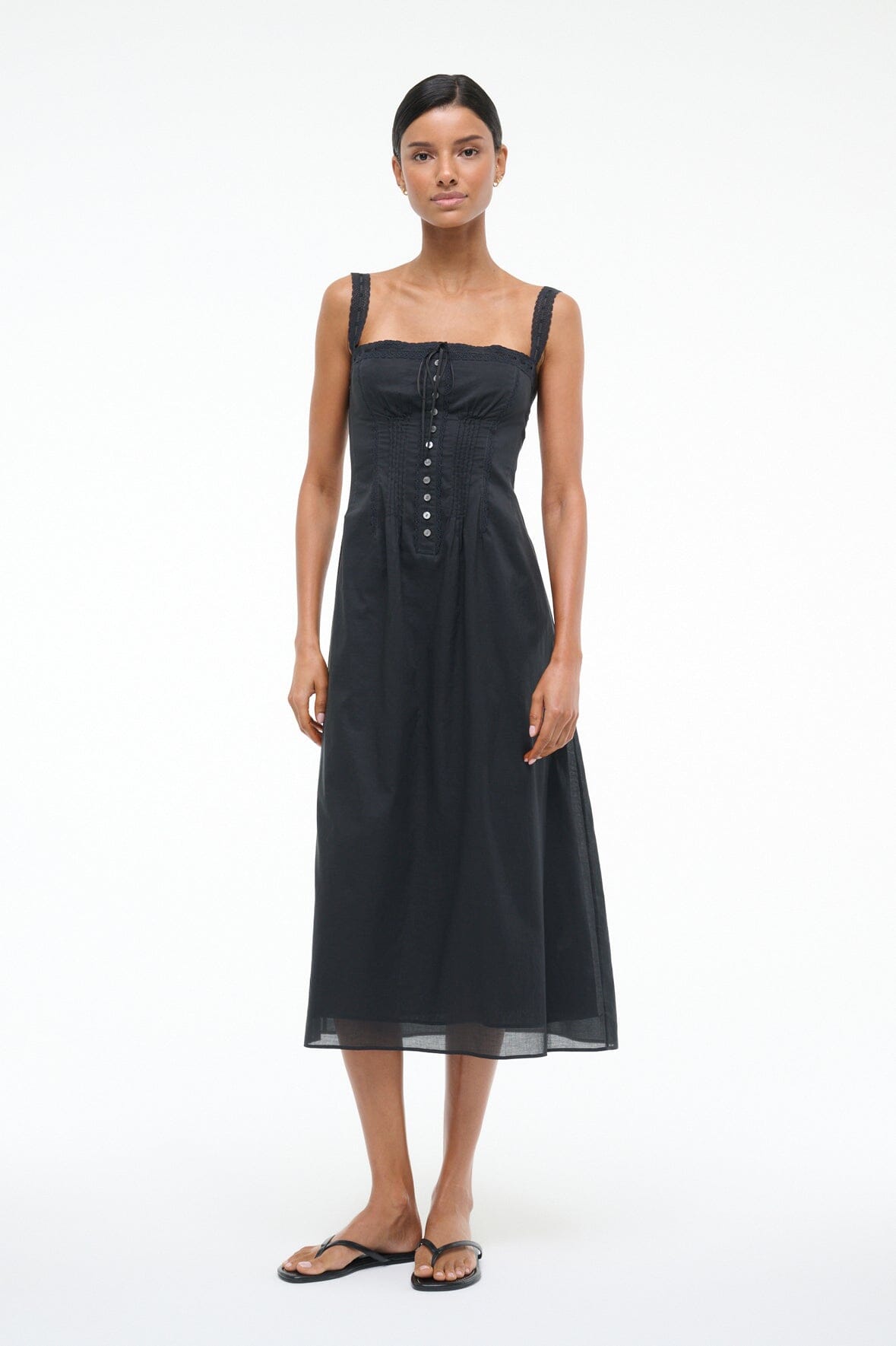 Victorian-Inspired Black Dress with Lace Details | Matilde