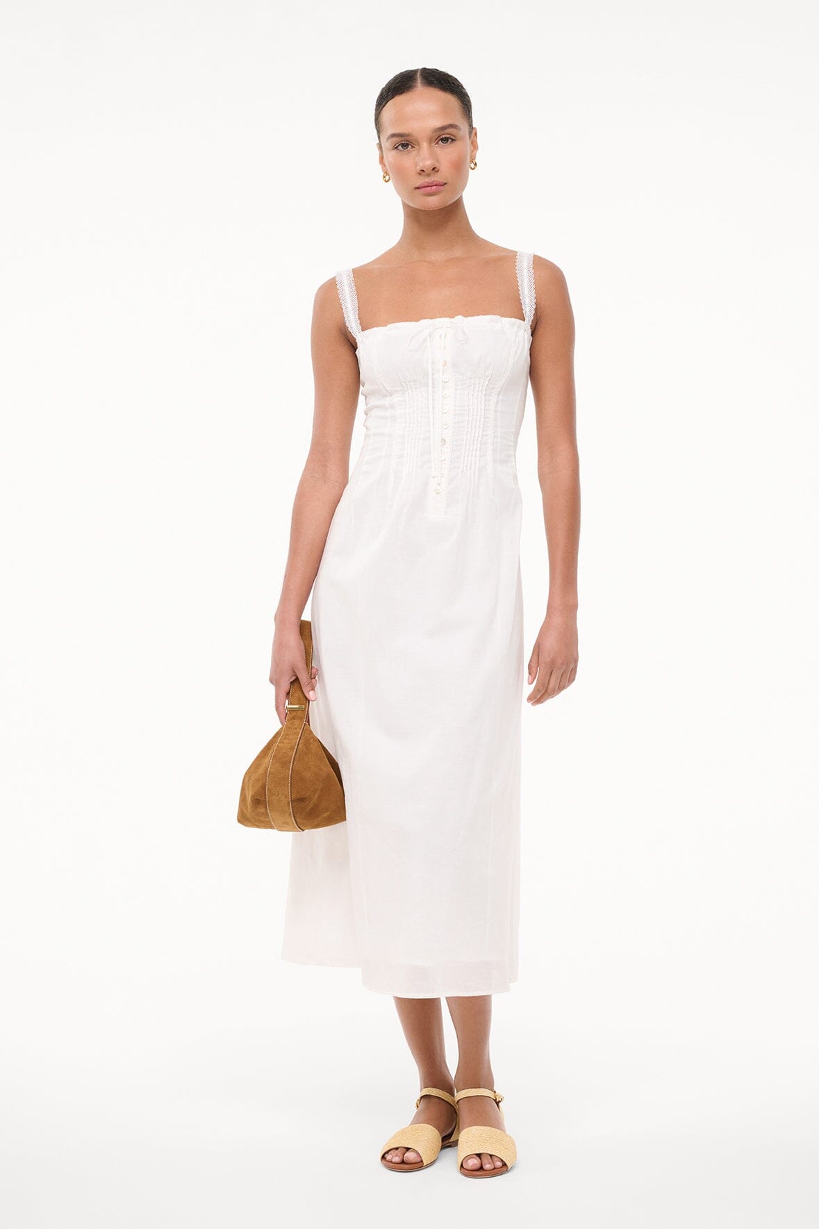 Victorian-Inspired White Dress with Lace Details | Matilde