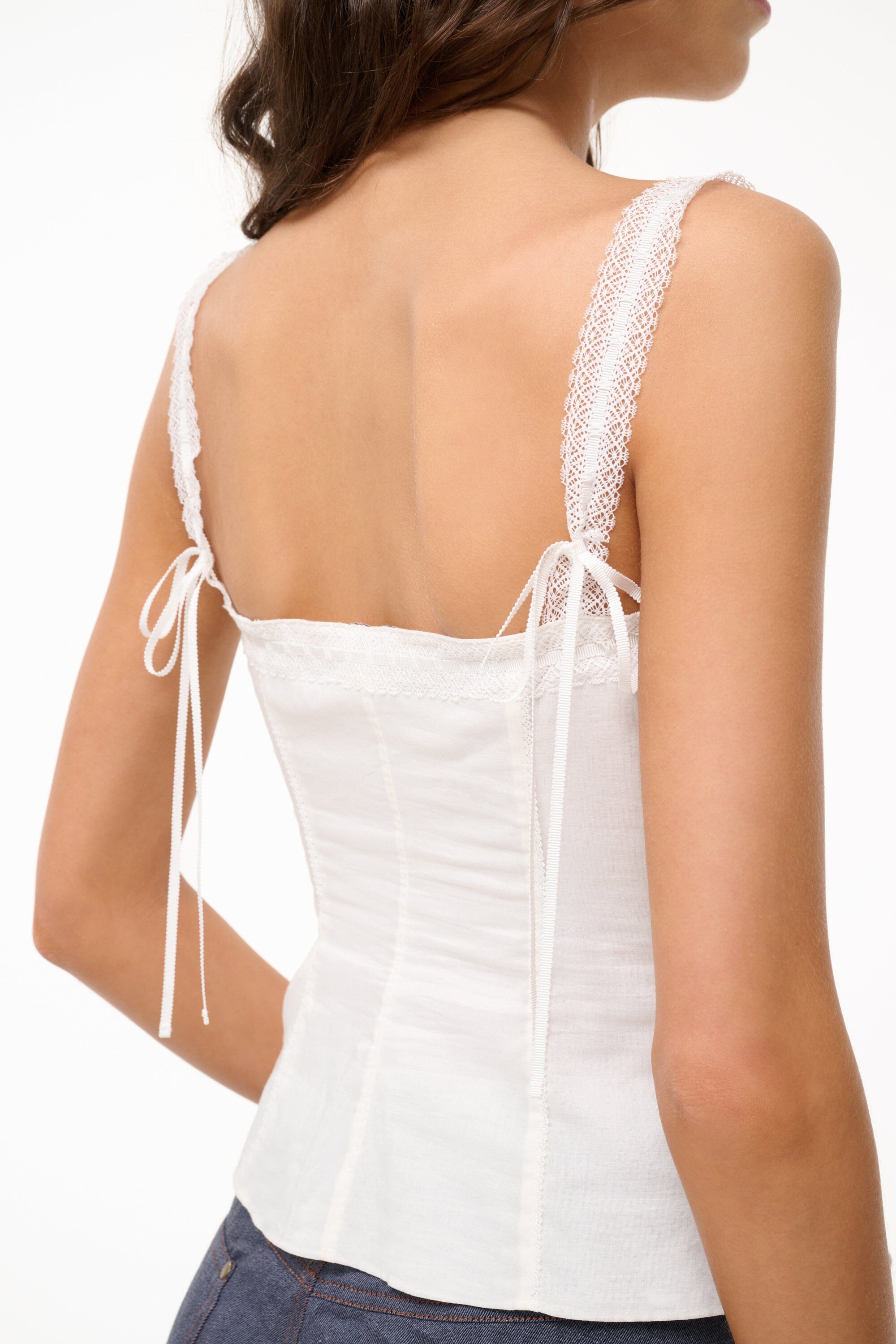 Victorian-Inspired Lace Cami Top with Adjustable Ties | Matilde