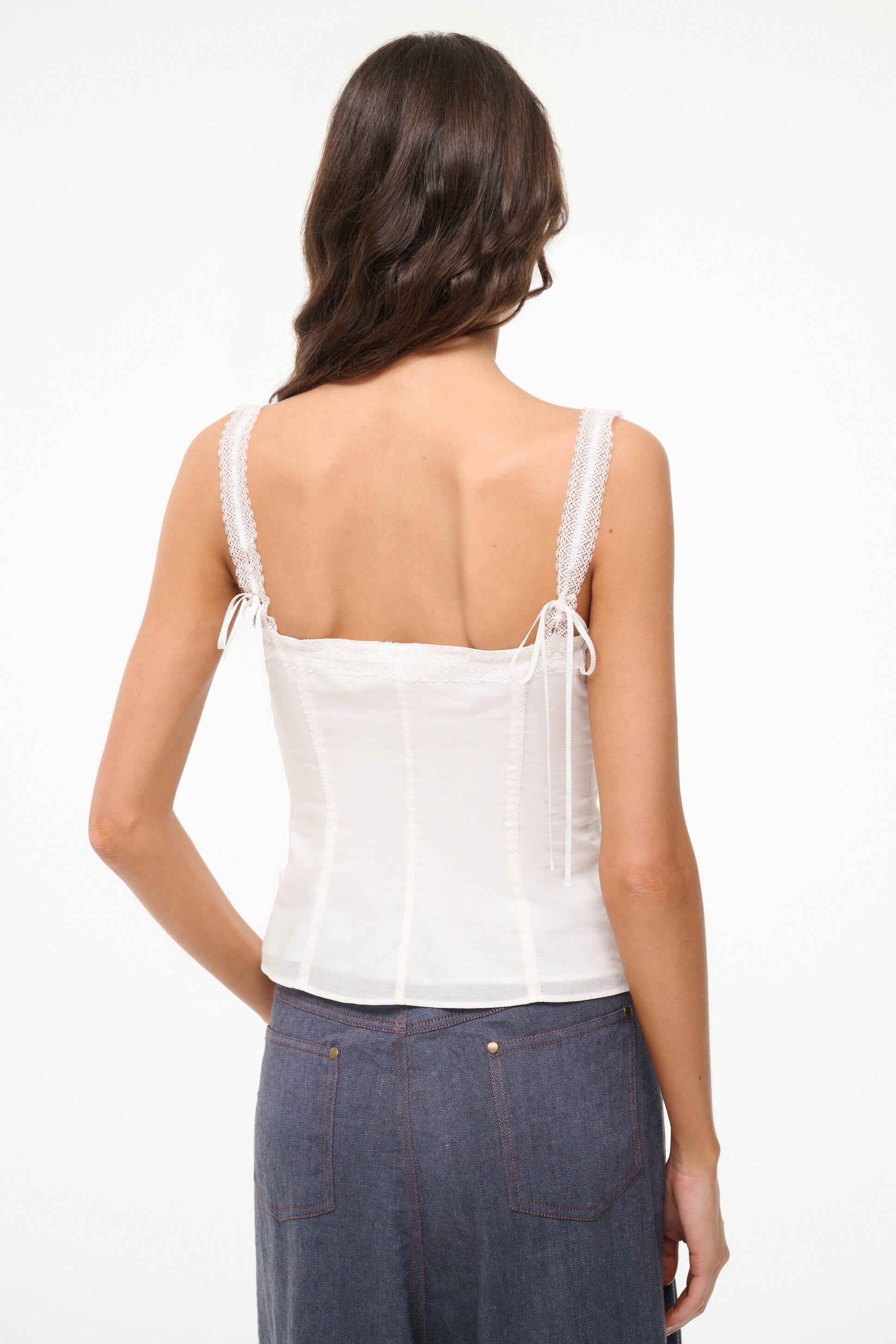 Victorian-Inspired Lace Cami Top with Adjustable Ties | Matilde