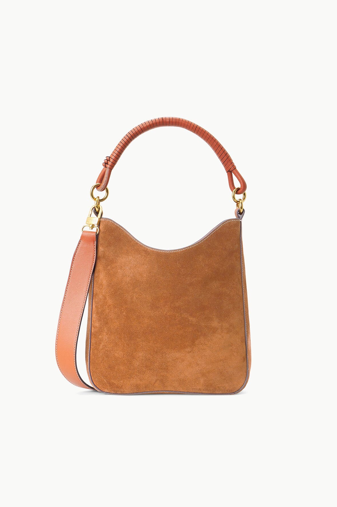 Tan Suede Shoulder Bag with Adjustable Straps | Mel Bag