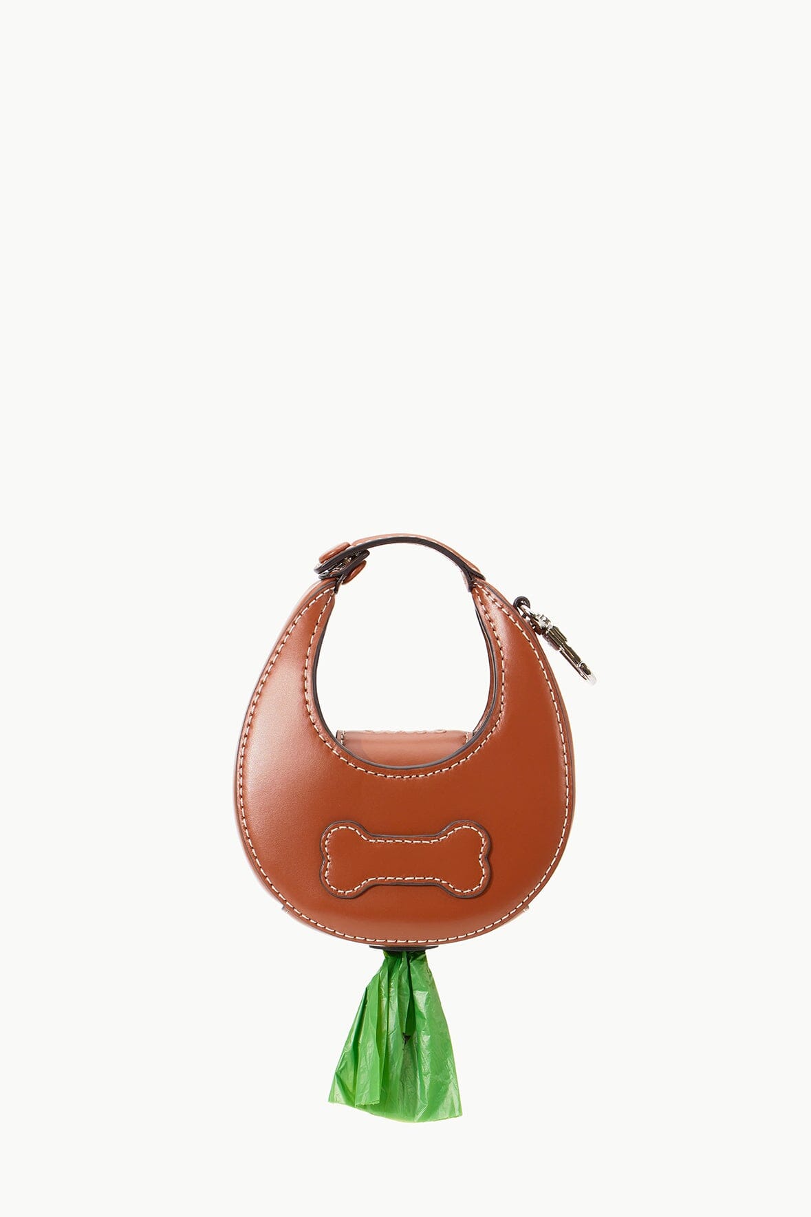 Leather Dog Poop Bag Holder with Magnetic Closure | Micro Moon