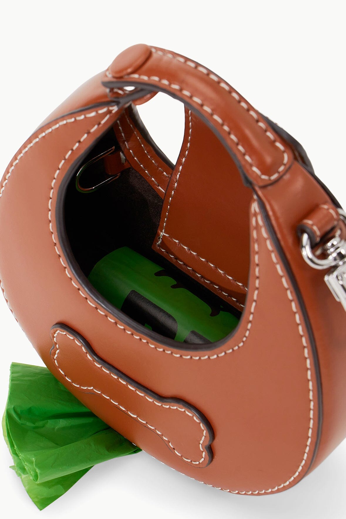 Leather Dog Poop Bag Holder with Magnetic Closure | Micro Moon