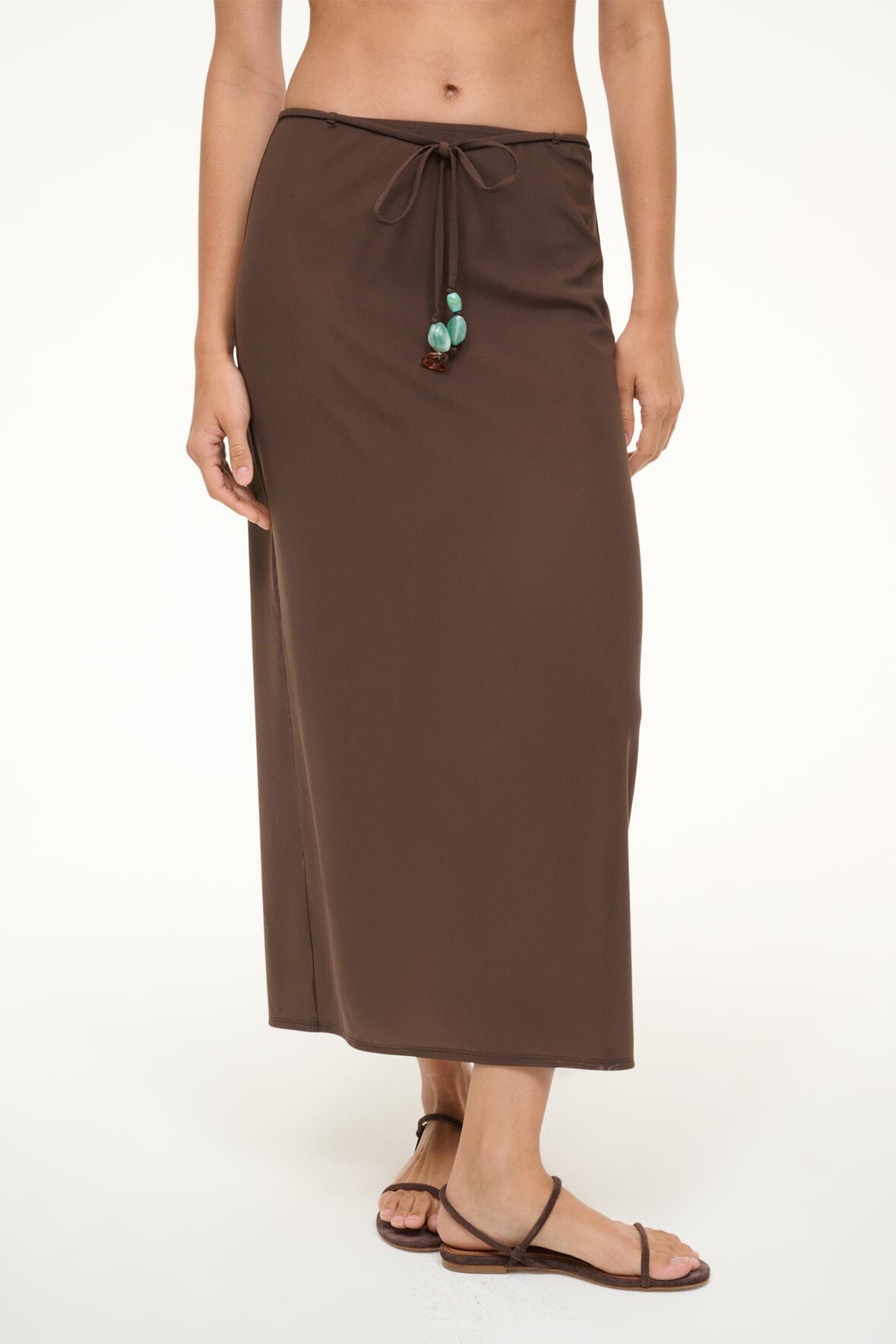 Chic Ankle-Length Swim Cover-Up Skirt with Beaded Detailing | Milena