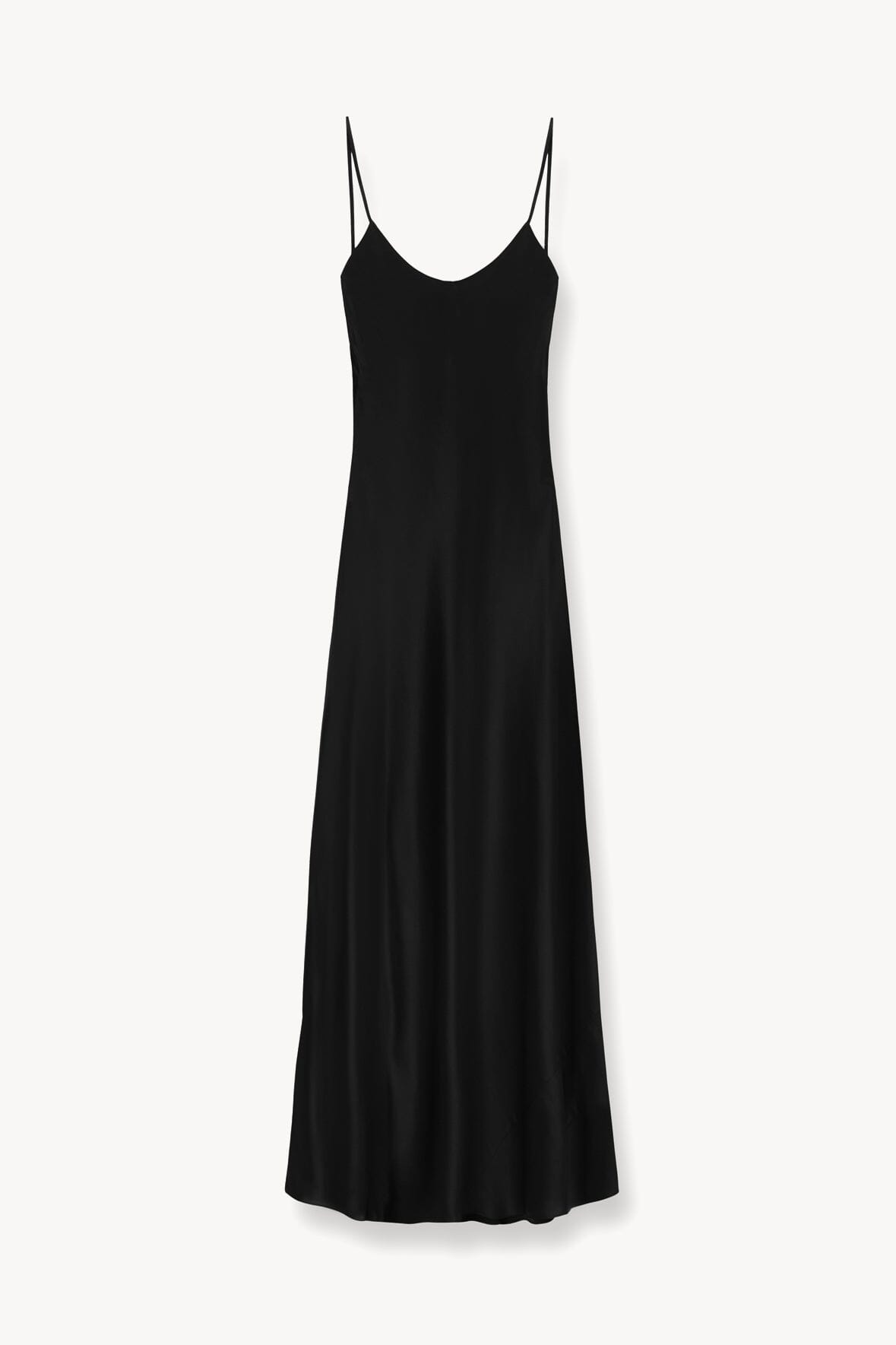 Silk Slip Dress with Spaghetti Straps | Milner Black