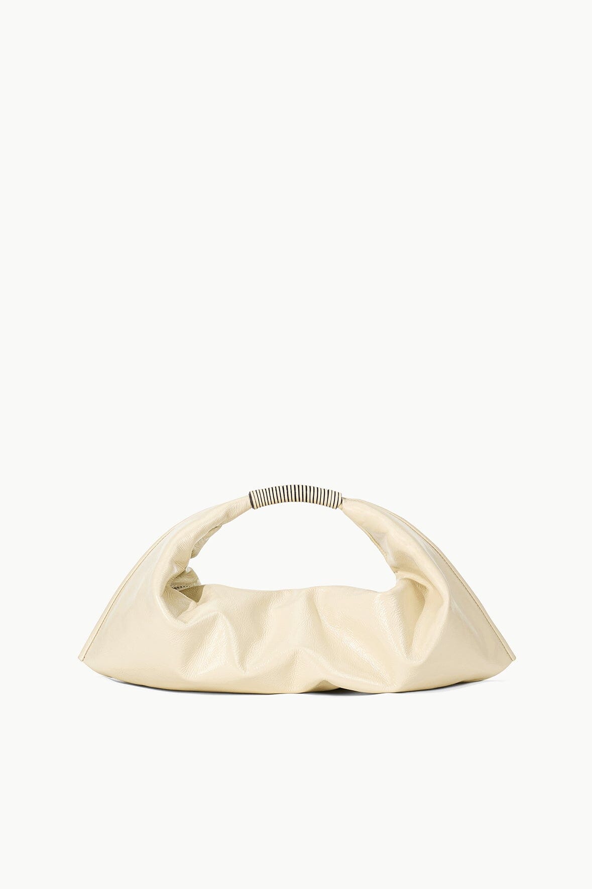 Mini Leather Shoulder Bag with Zip Closure | Cream Ronnie Bag