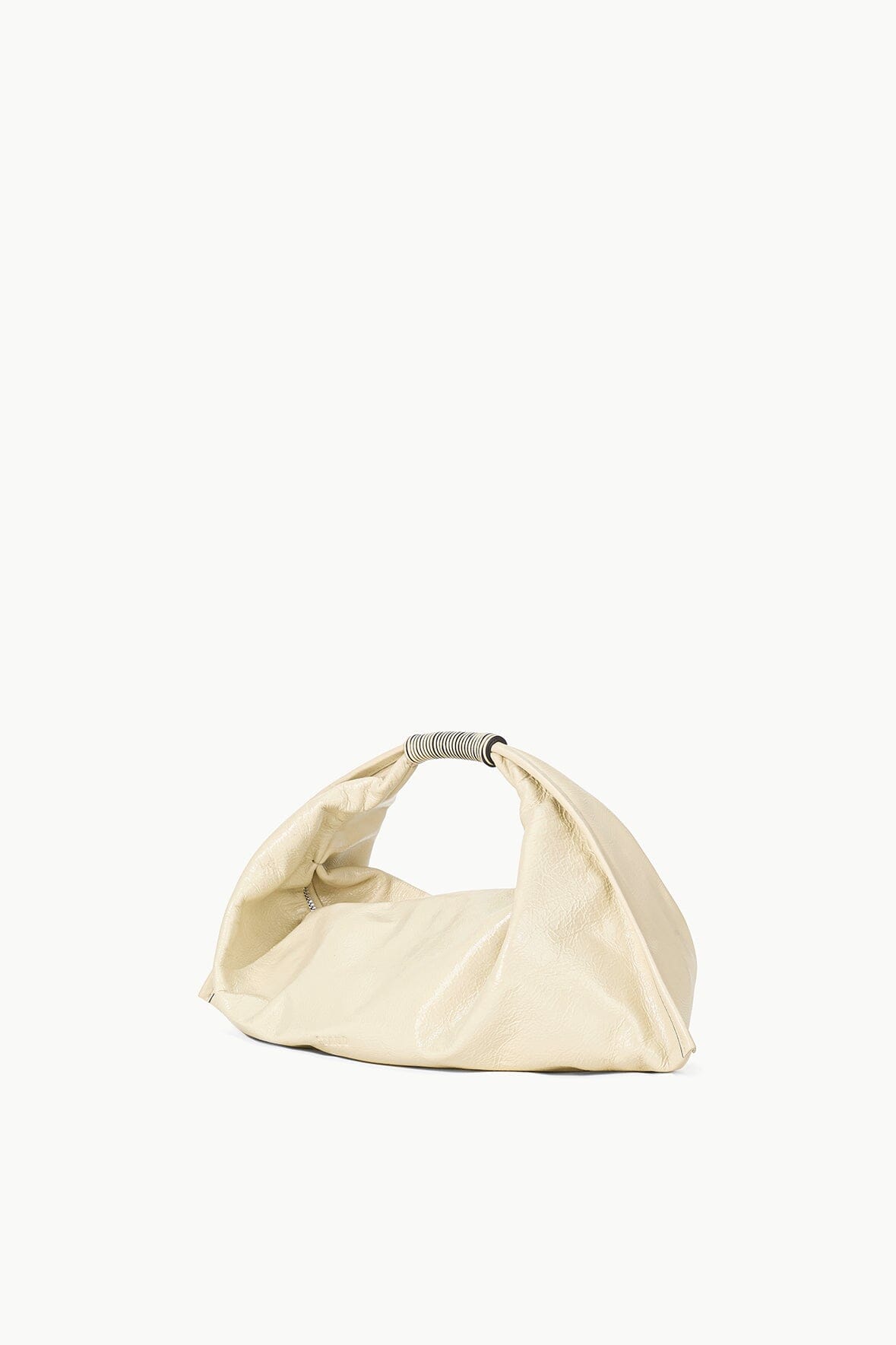 Mini Leather Shoulder Bag with Zip Closure | Cream Ronnie Bag