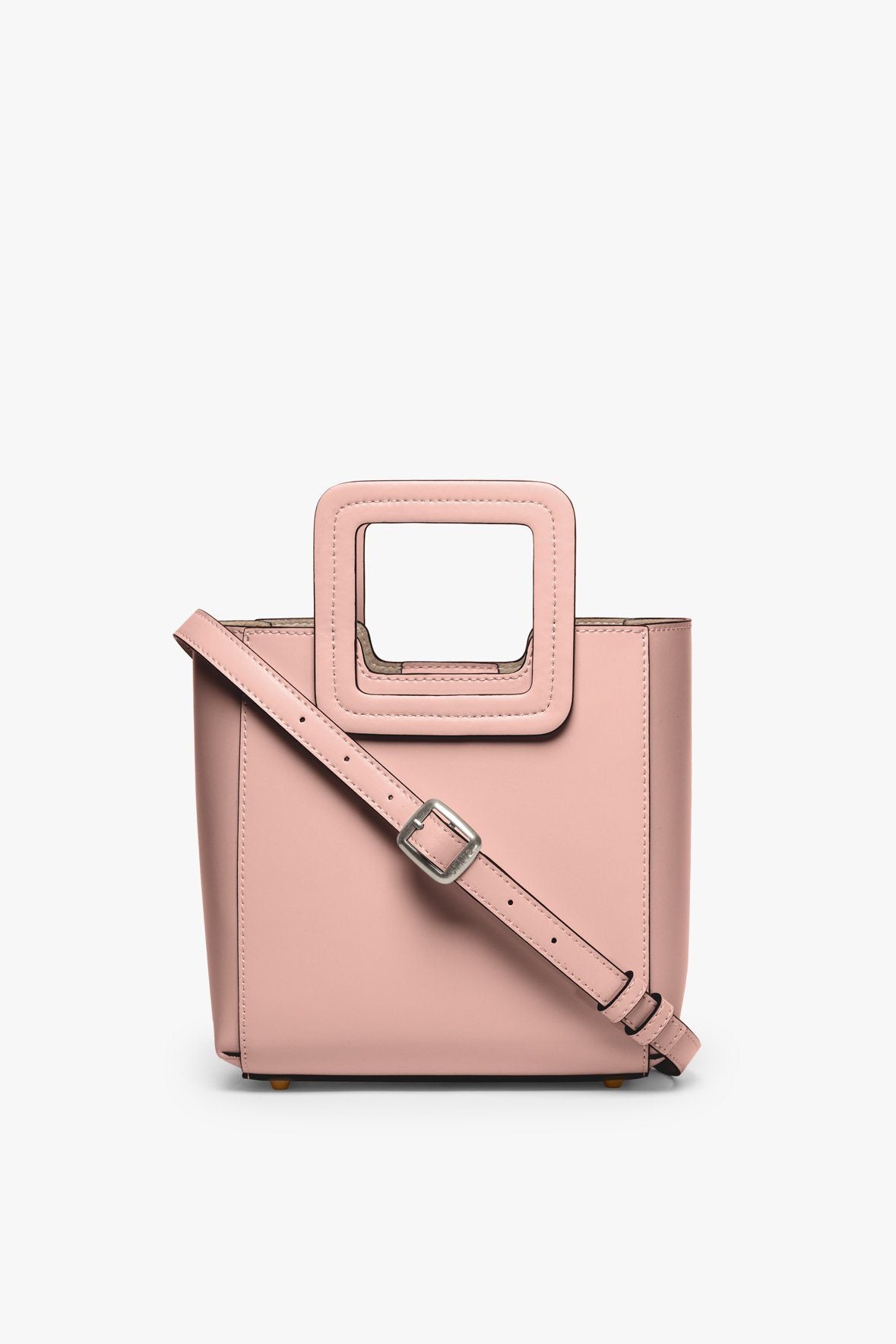 Mini Leather Crossbody Bag with Removable Pouch | Shirley Dark Blush