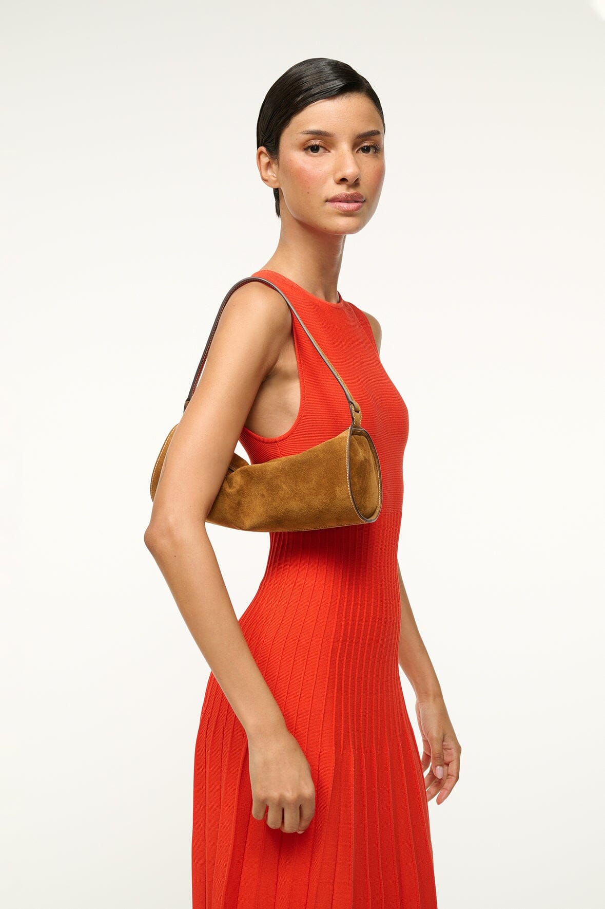 Soft Suede Shoulder Bag with Zip Closure | Mini Taru Bag
