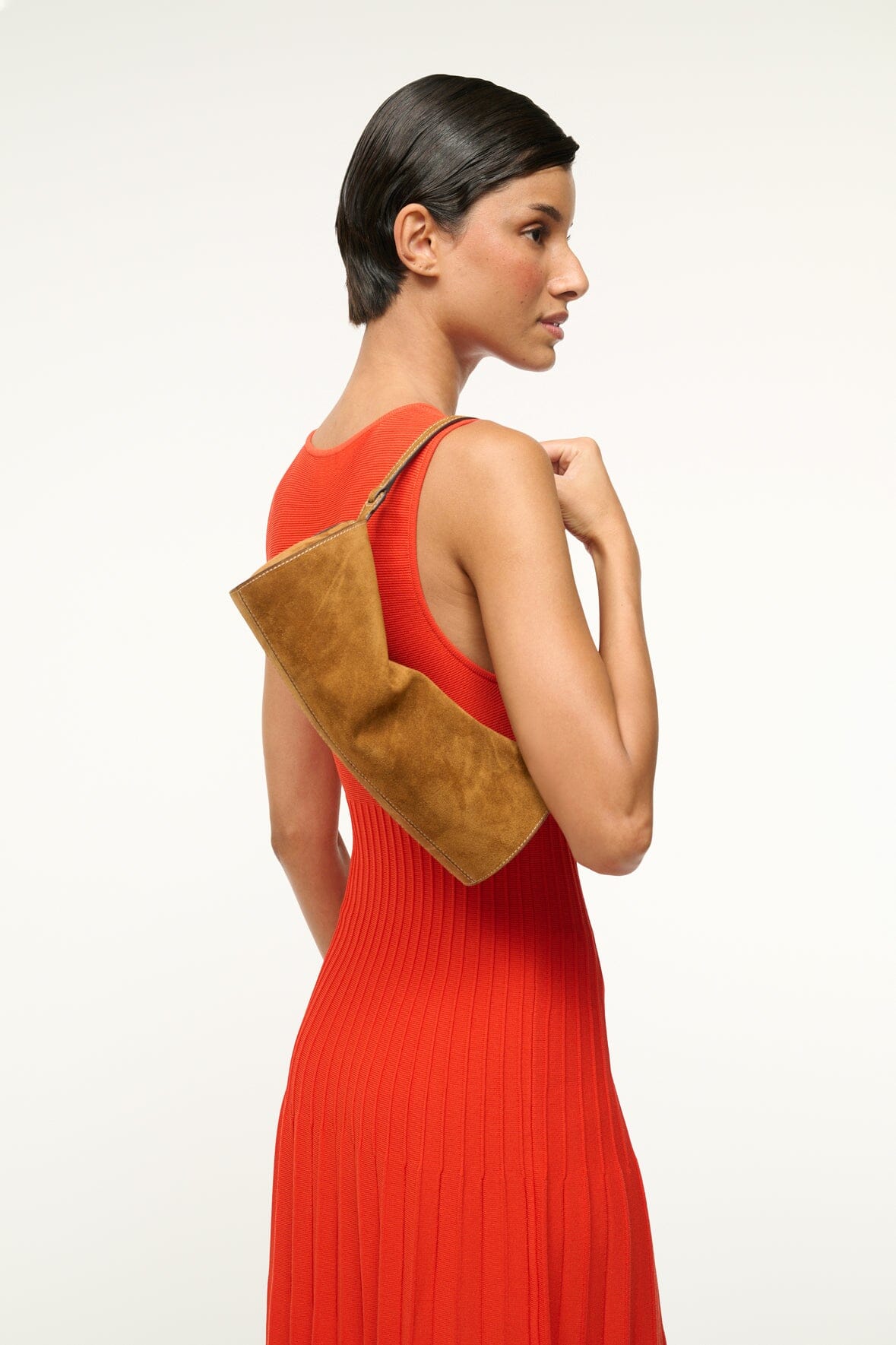 Soft Suede Shoulder Bag with Zip Closure | Mini Taru Bag