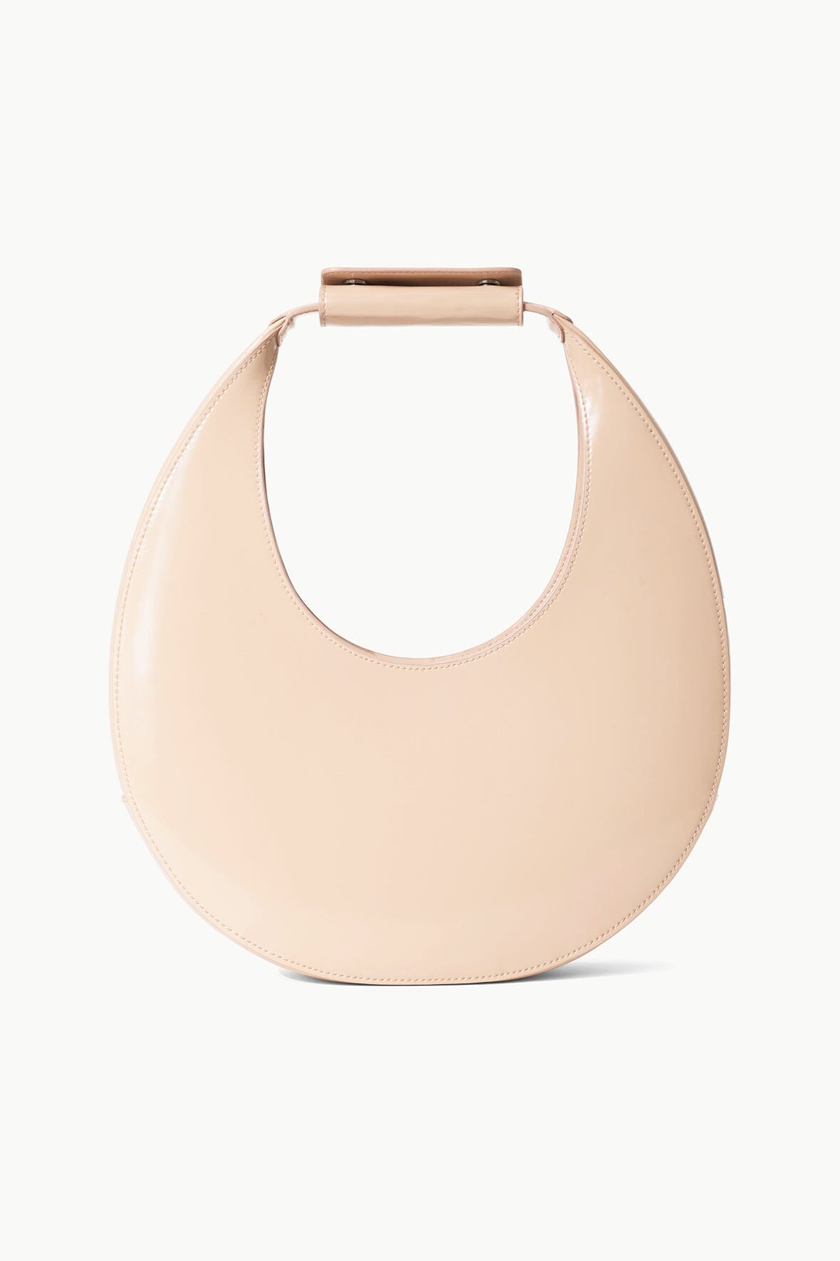 Leather Moon Bag with Magnetic Closure & Suede Lining | STAUD