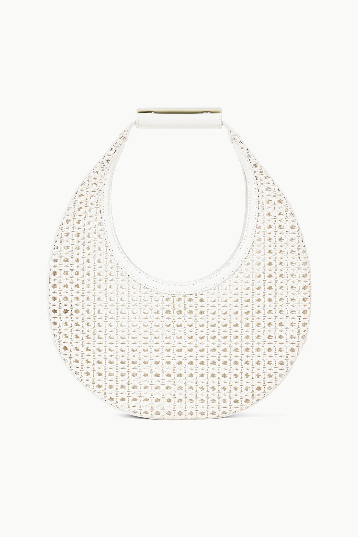 Woven Leather Moon Bag with Clear Lining | Spring Fashion