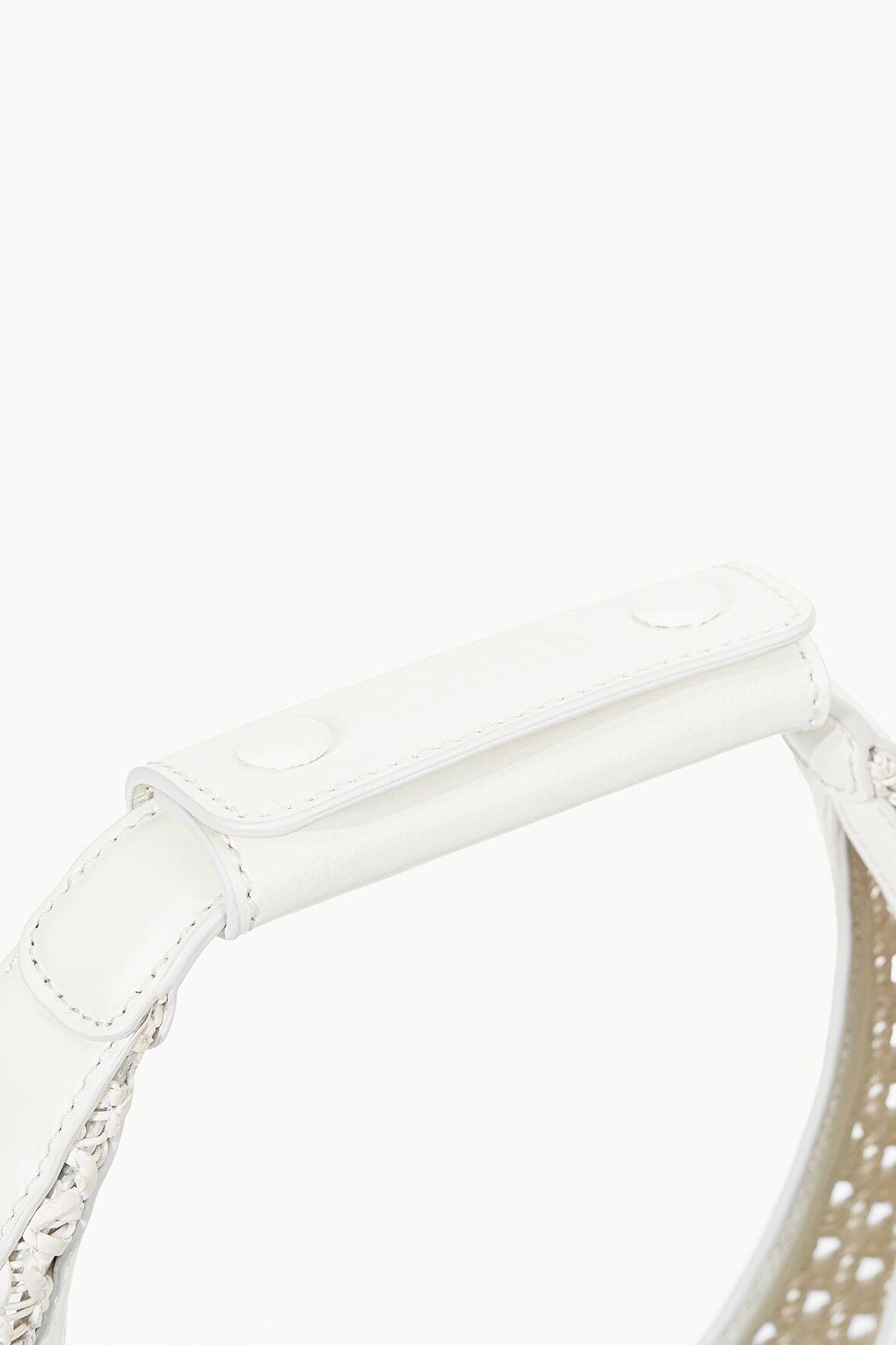 Woven Leather Moon Bag with Clear Lining | Spring Fashion