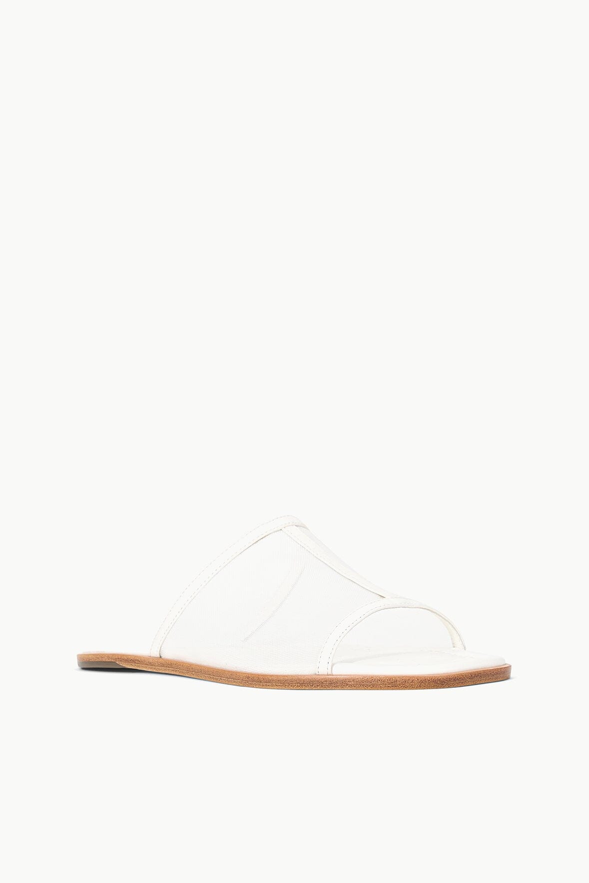 Nappa Leather & Mesh Slip-On Sandals with Square Toe | Alessandra